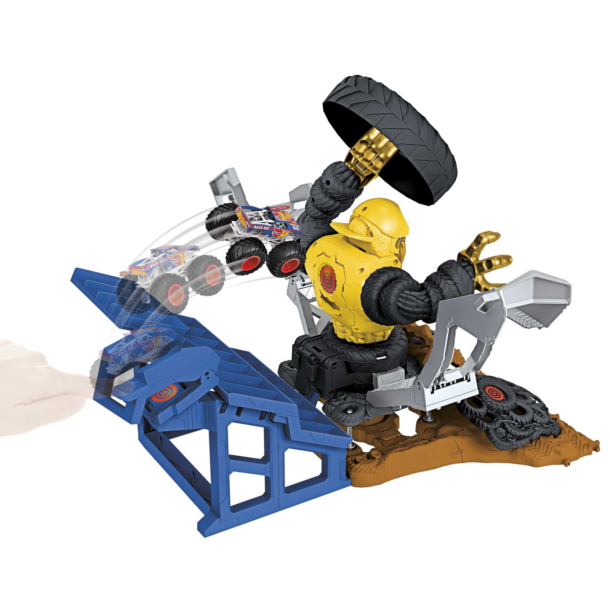Hot Wheels Mt Arena Smashers Combat MEGA-Wrex Contre Crushzilla - Image 3