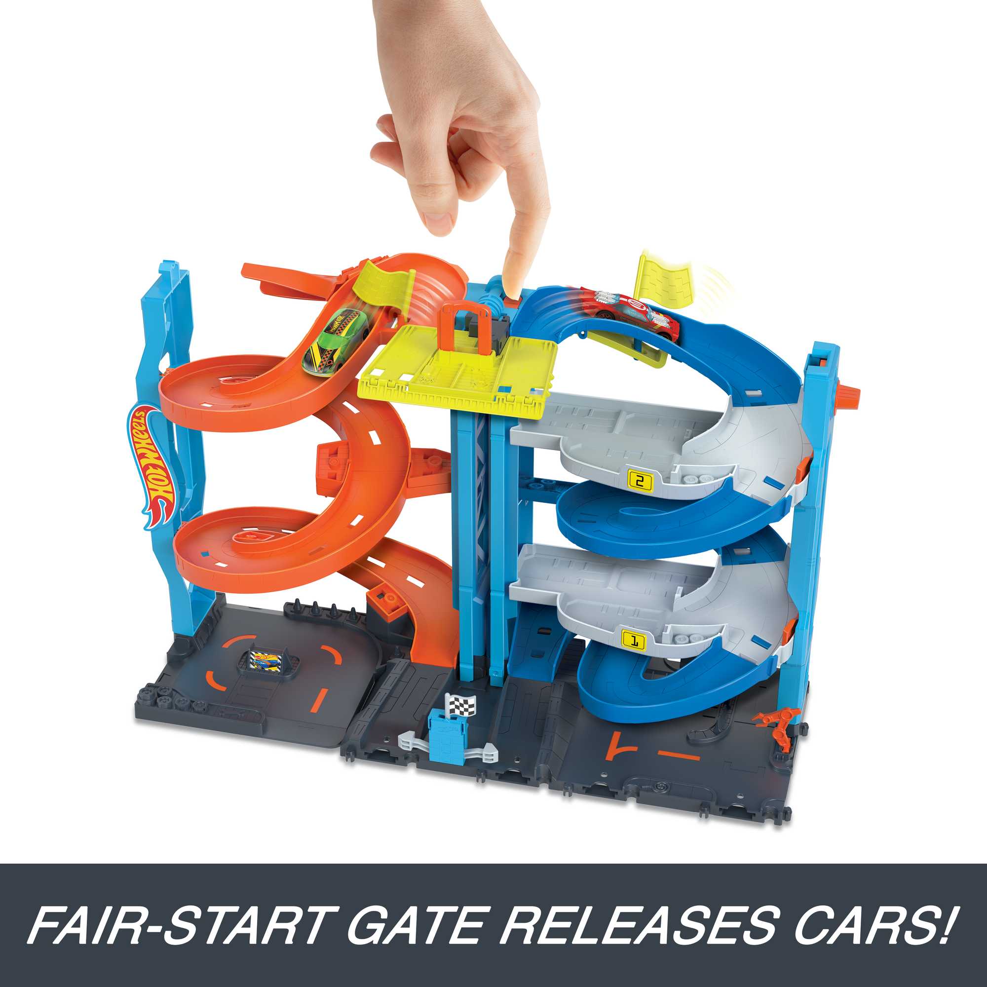 Hot Wheels City Transforming Race Tower Playset. Track Set With 1 Toy Car - Image 3