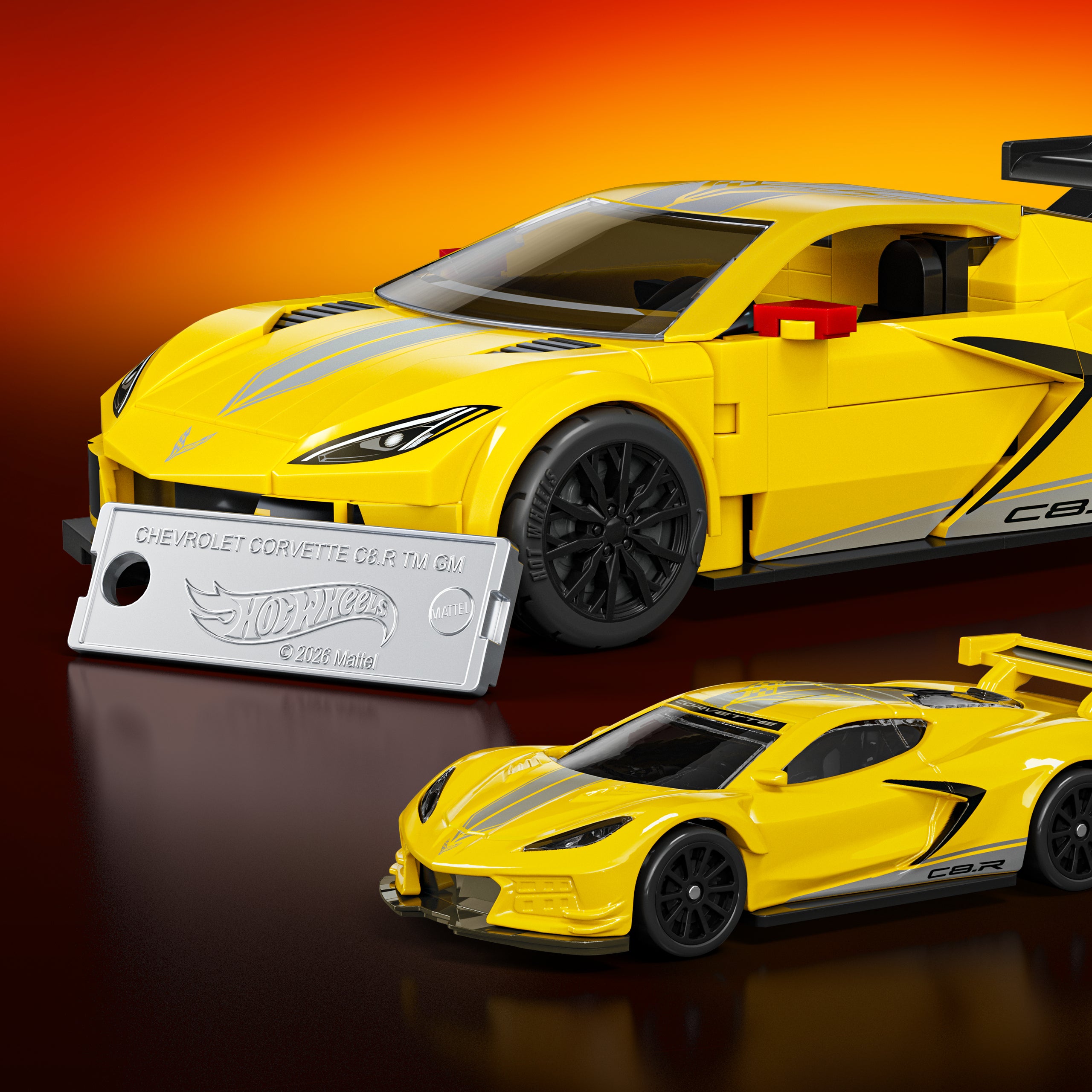 Mattel Brick Shop Hot Wheels Jogo de Construção Speed '20 Corvette C8.R - Image 5