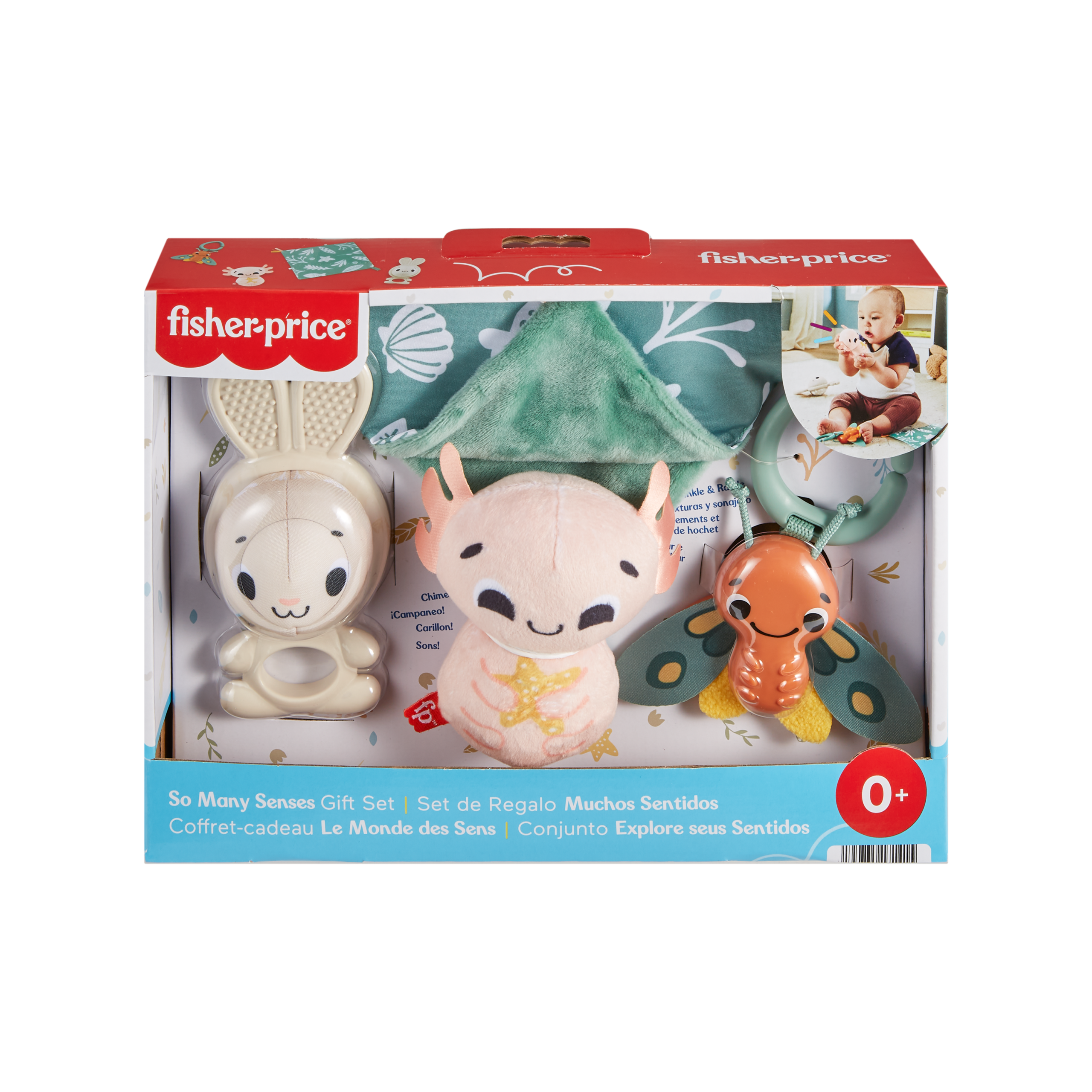 Fisher Price So Many Senses Gift Set. 4 Baby Sensory Toys With Fine Motor Activities - Image 6