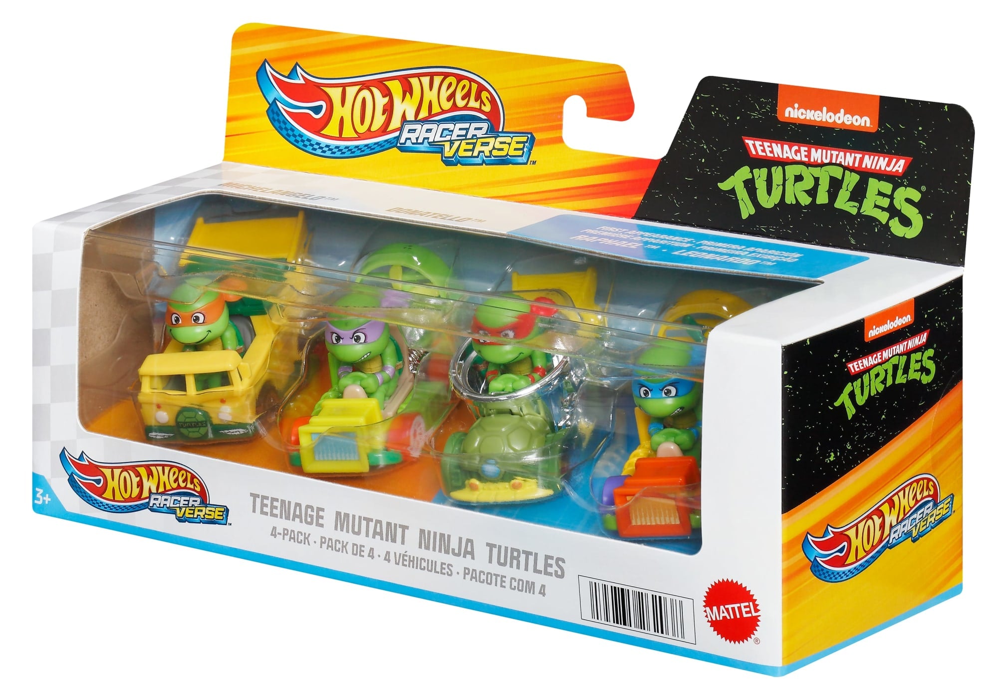 Hot Wheels Racerverse. Set Of 4 Die-Cast Hot Wheels Cars With Pop Culture Characters As Drivers - Image 2