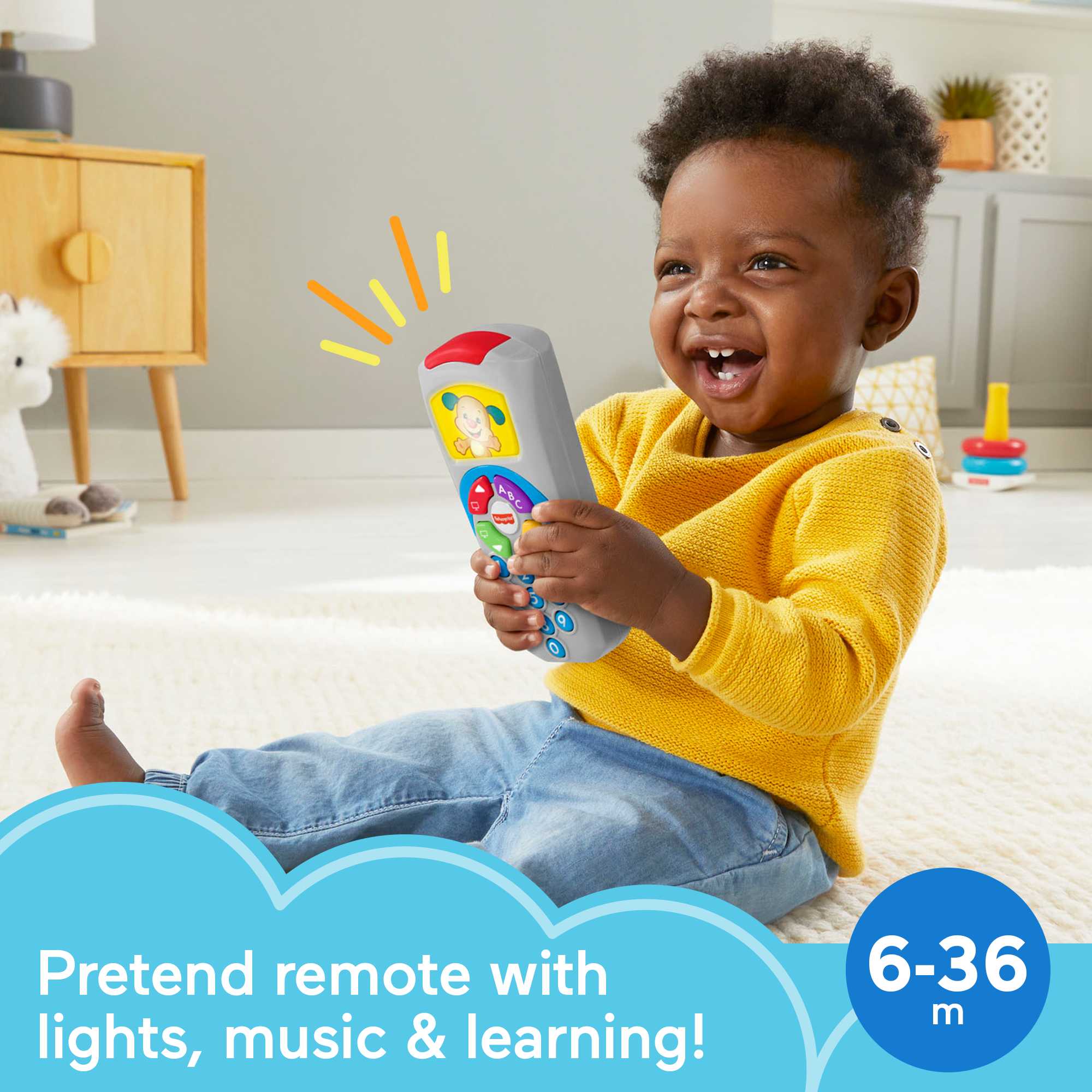 Fisher-Price Laugh & Learn Puppy's Remote Baby & Toddler Learning Toy With Music & Lights - Image 2