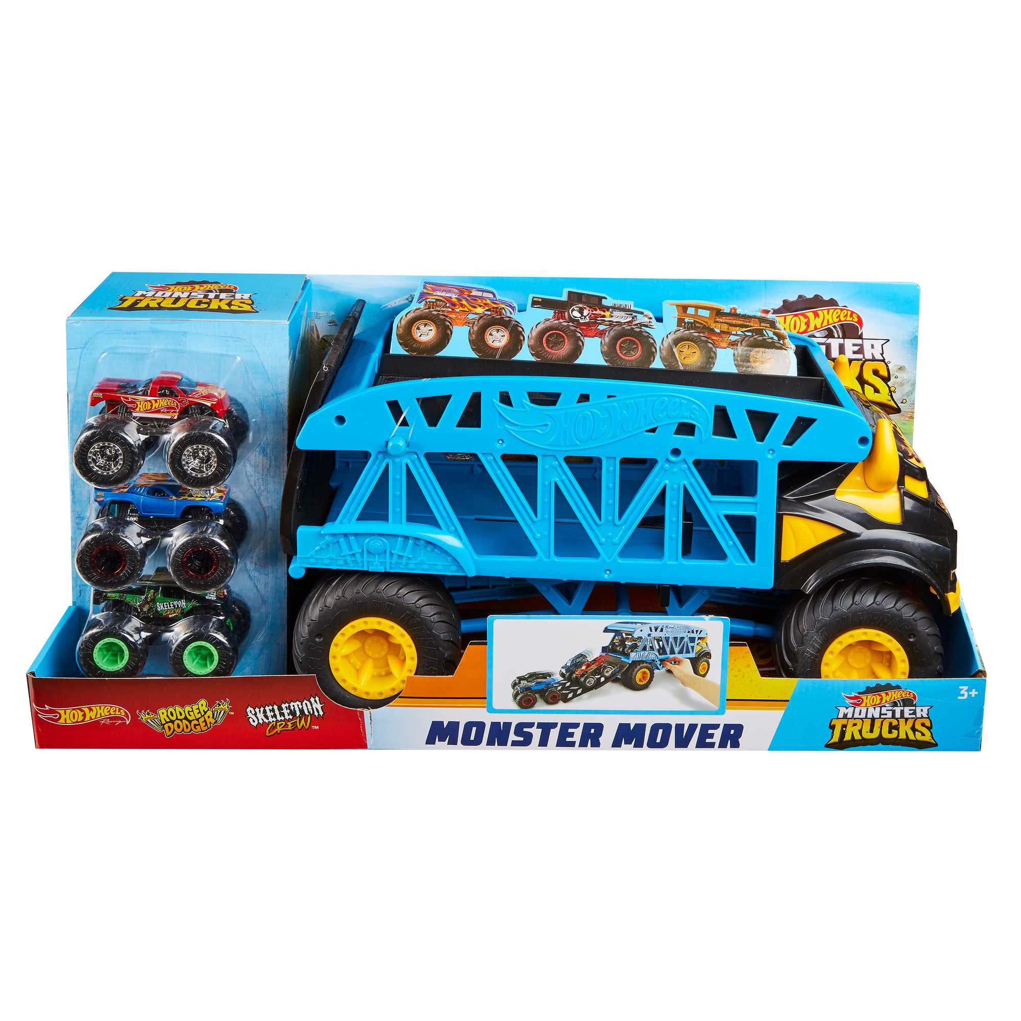 Hot Wheels Monster Trucks Monster Mover+3 Trucks Vehicle - Image 5