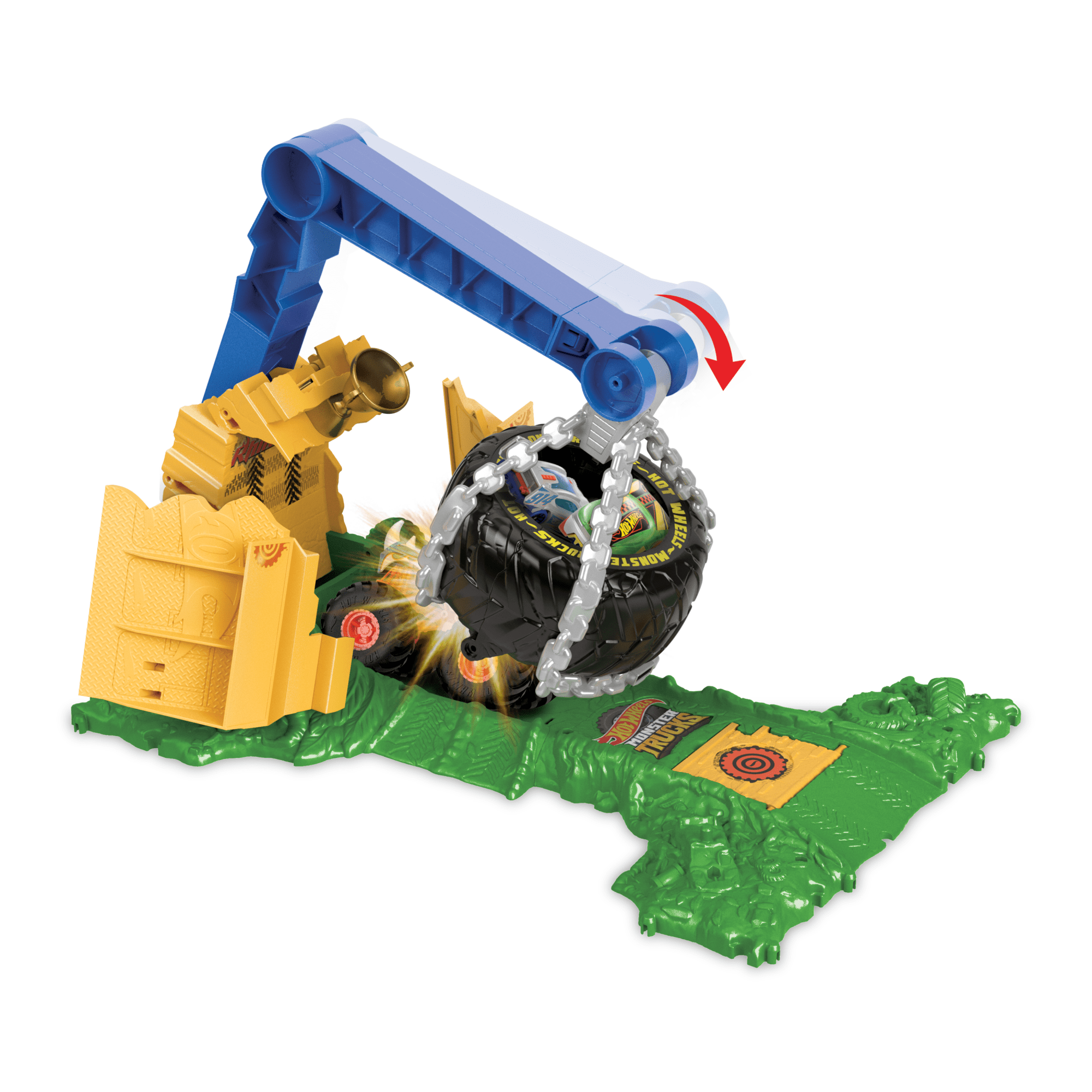 Hw Monster Trucks Coffret de Jeu Défi à Plein Gaz Rhinomite - Image 4