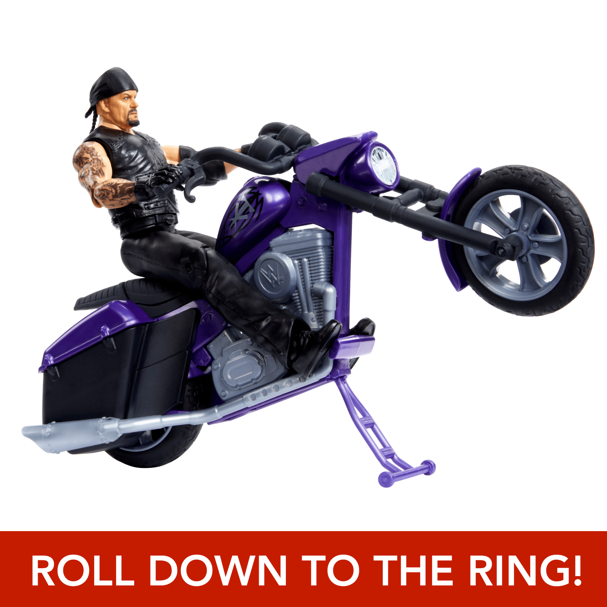 WWE Wrekkin' Slamcycle Vehicle & Undertaker Action Figure. Toy Morotcycle With Breakaway Parts - Image 4
