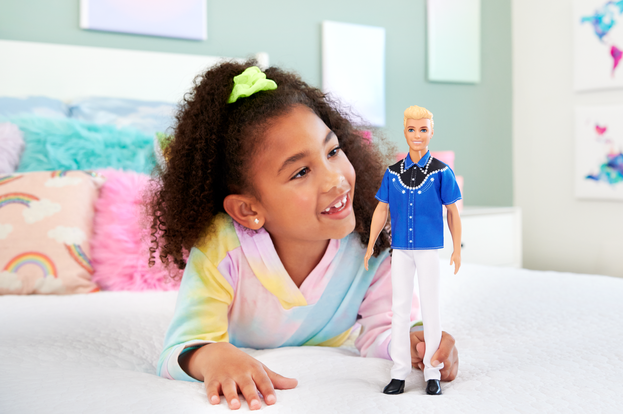 Barbie Fashionista Boneco Ken Camisa Azul e Preta - Image 2