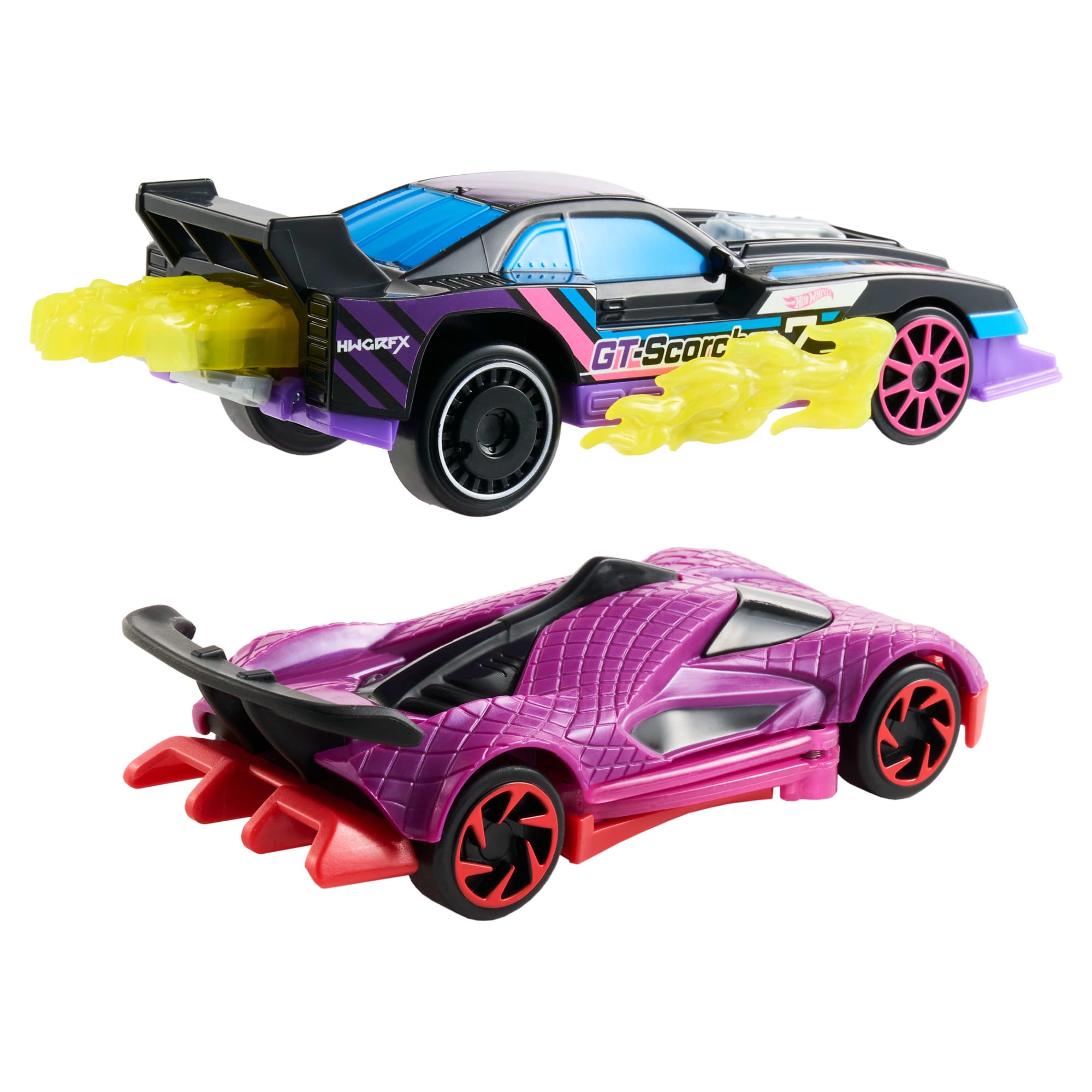 Hot Wheels Let's Race Activate! 2-Pack. Gt-Scorcher & Street Shrieker Toy Cars With Surprise Reveal - Image 4