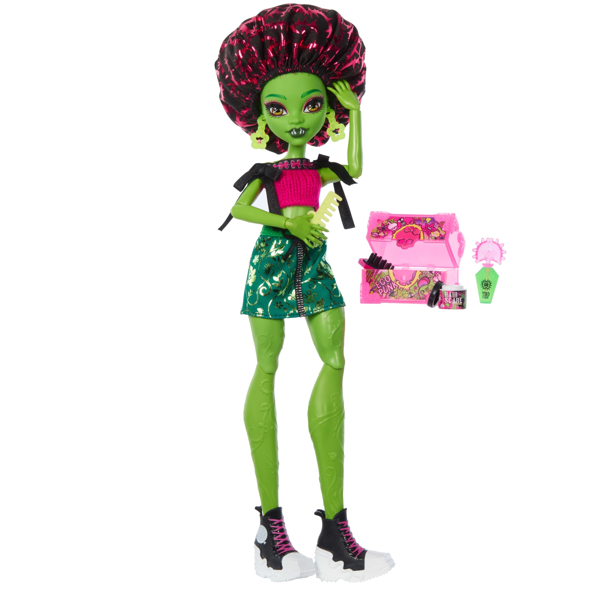Monster High Self-Scare Secrets Venus Mcflytrap Fashion Doll With 13 Realistic Accessories - Image 2