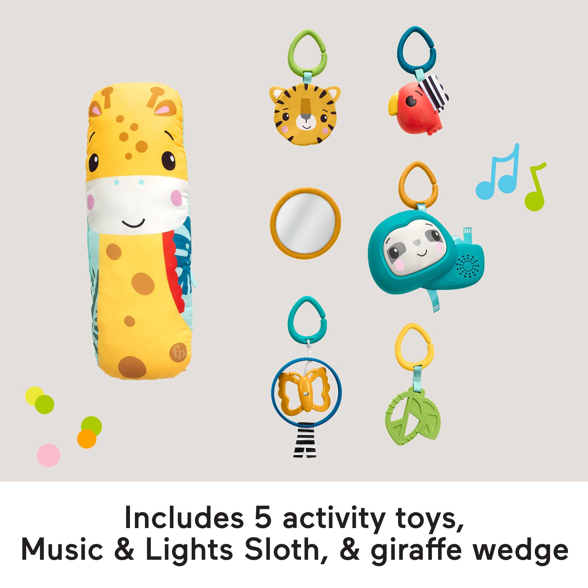 Fisher-Price 3-in-1 Baby & Toddler Gym. Baby Play Mat & Sensory Toys For Tummy Time. Rainforest - Image 5