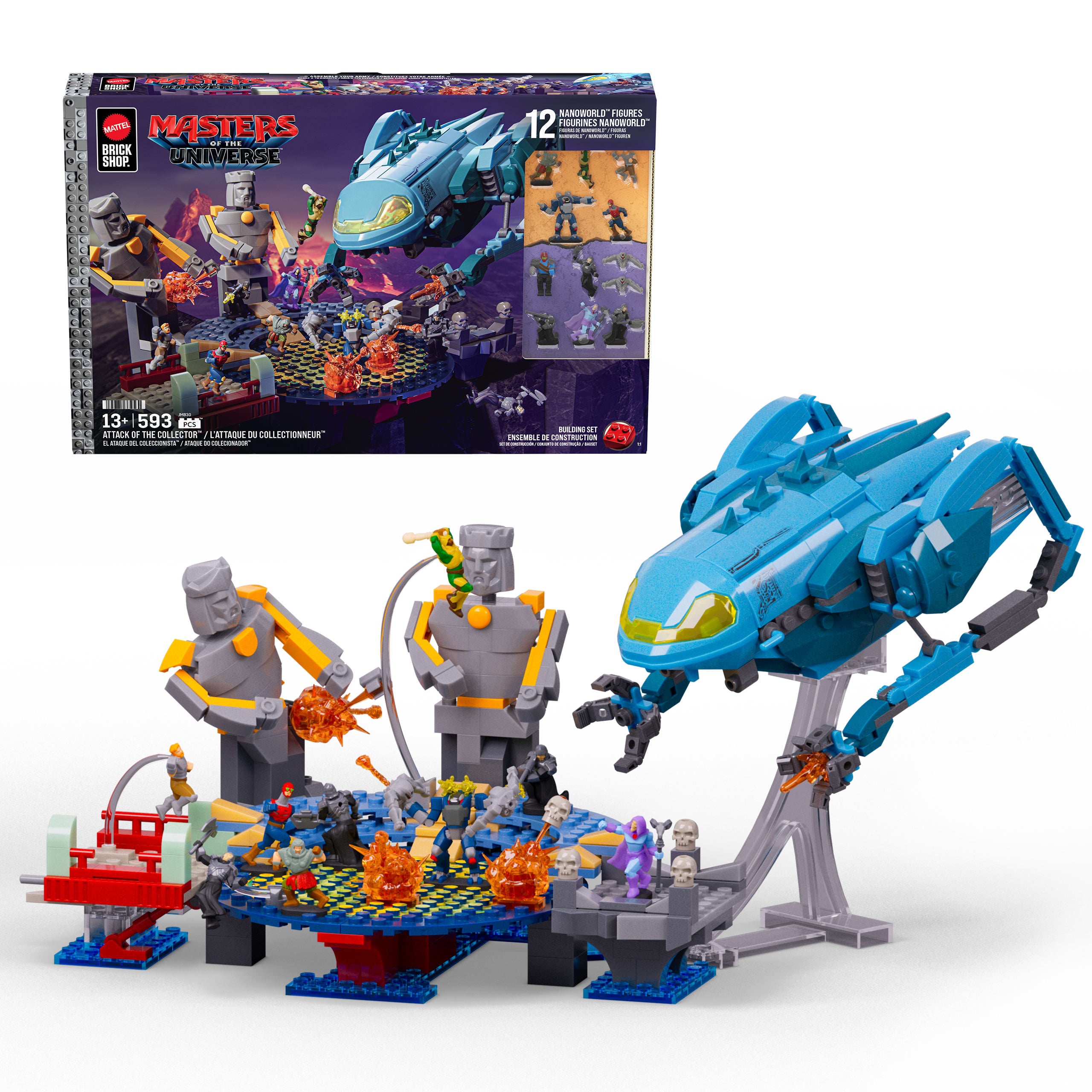 Mattel Brick Shop Masters Of The Universe Attack Of The Collector Building Toy Kit (593 Pieces). For Collectors