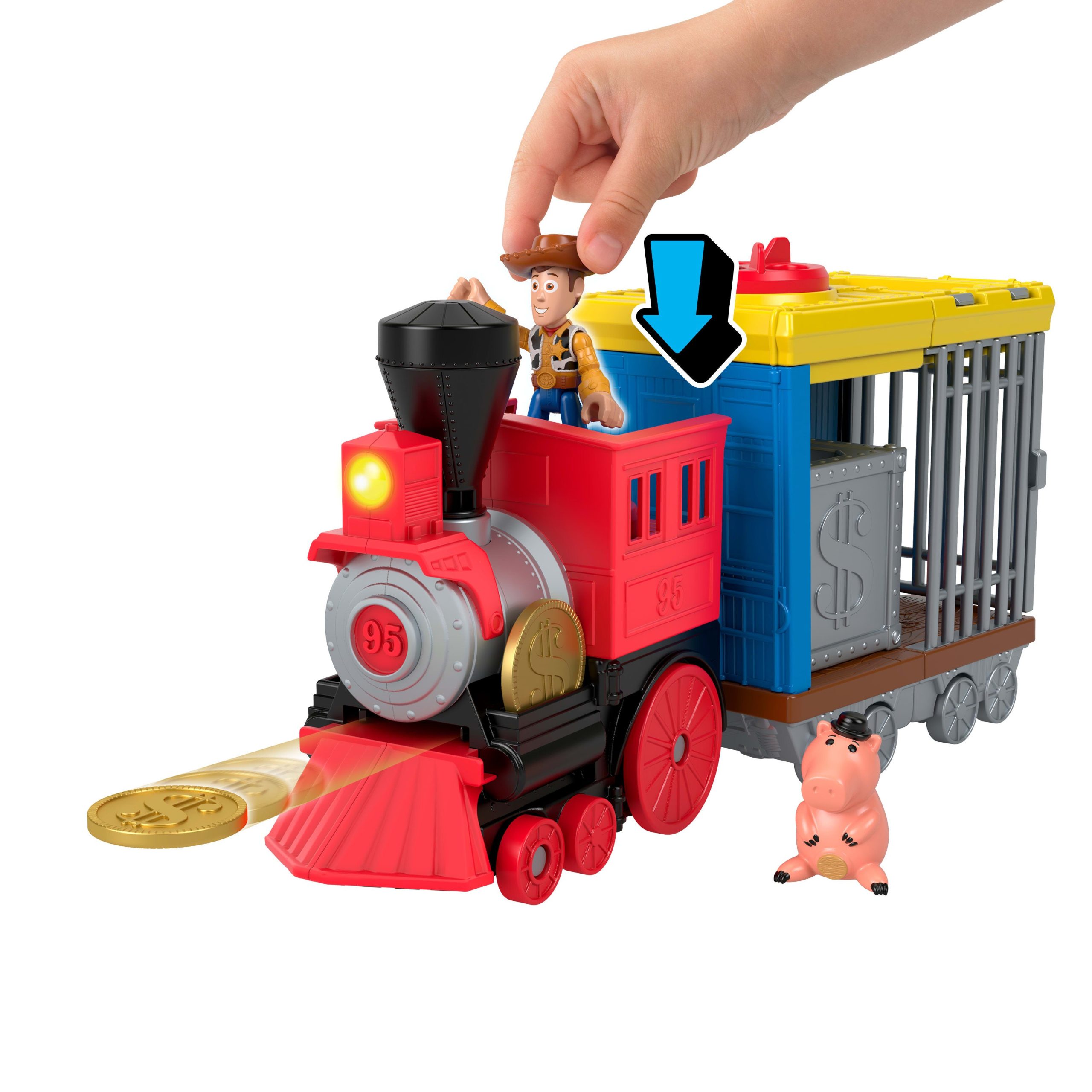 Imaginext Toy Story Veículo de Brinquedo Toy Story Trem do Velho Oeste do Woody - Image 3
