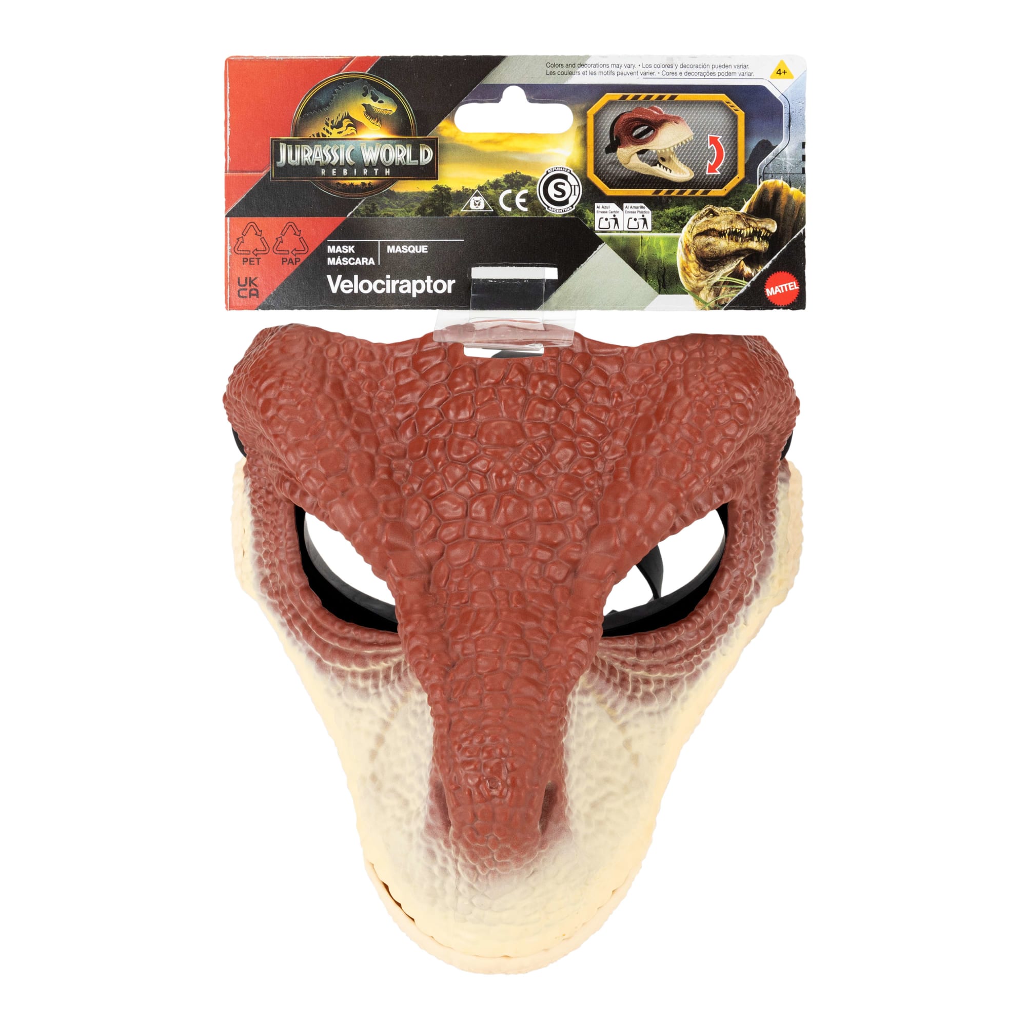 Jurassic World Rebirth Raptor Dinosaur Mask. Role-Play Head Wear. Movie-Inspired Costume Gear - Image 6