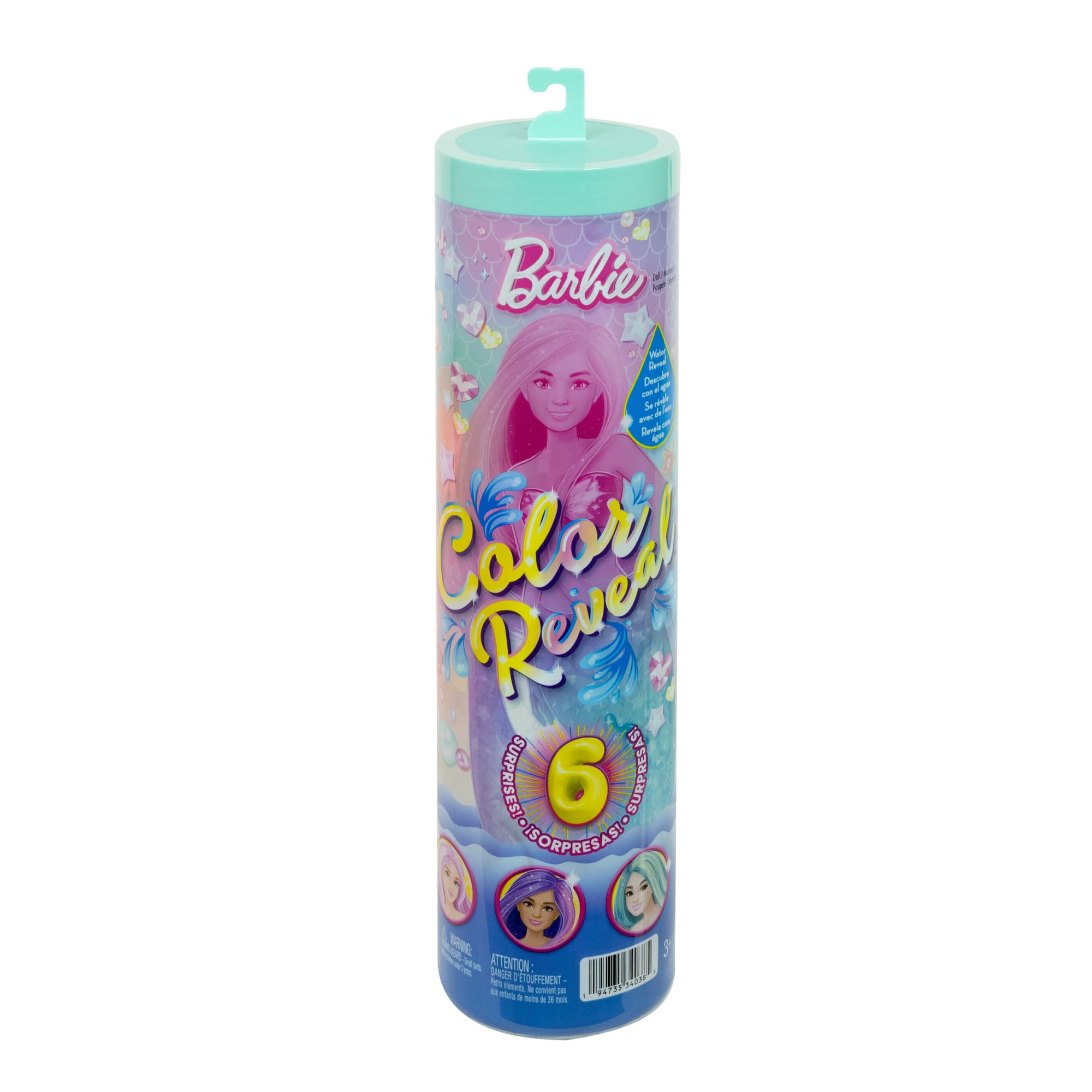 Barbie Color Reveal Mermaid Series Doll & Accessories With 6 Surprises - Image 6