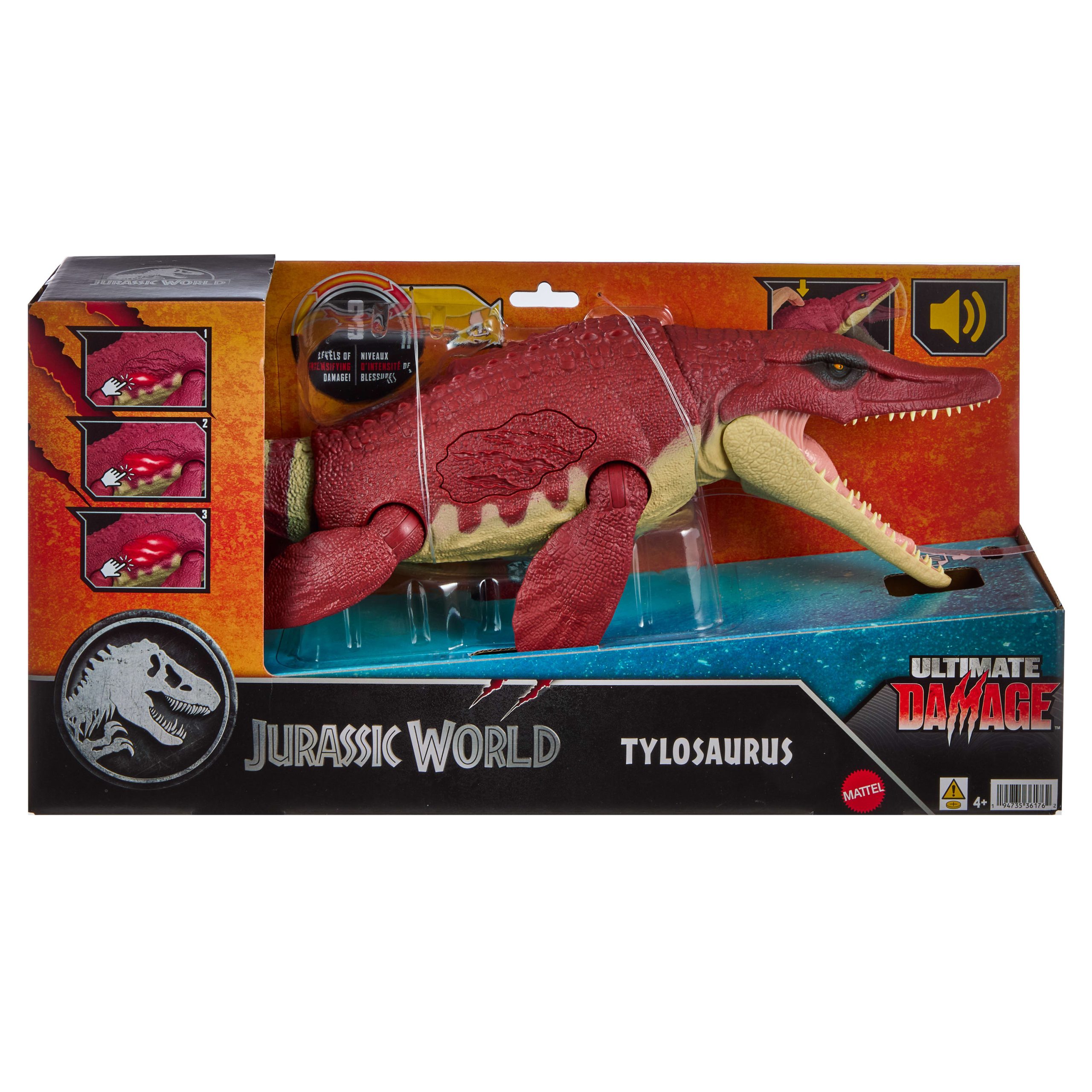 Jurassic World Ultimate Damage Tylosaurus Dinosaur Figure. Lights & Sounds. Neck Thrash & Chomp - Image 6