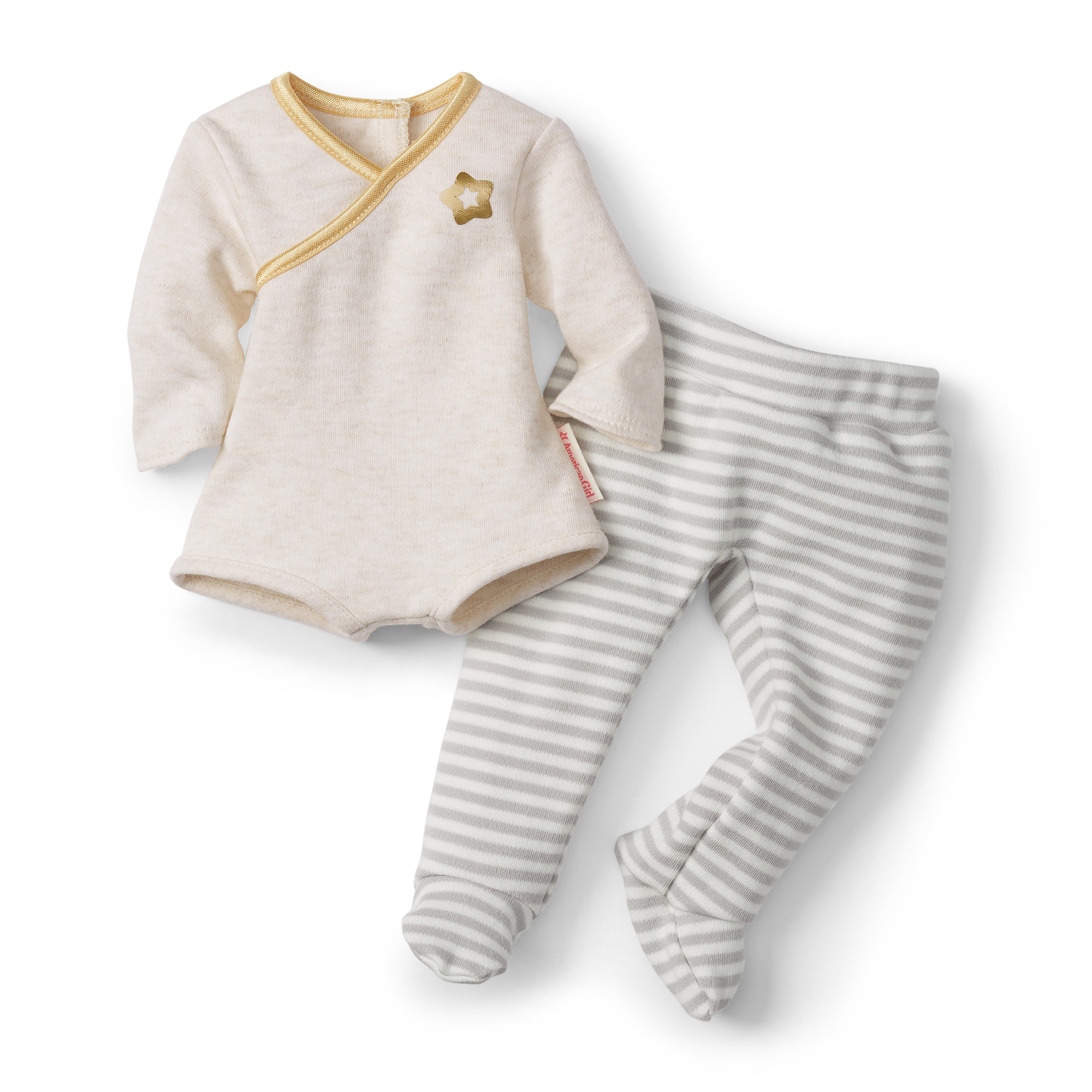 Bitty Baby® Doll #3 with blonde hair in Cloud Gray - Image 2