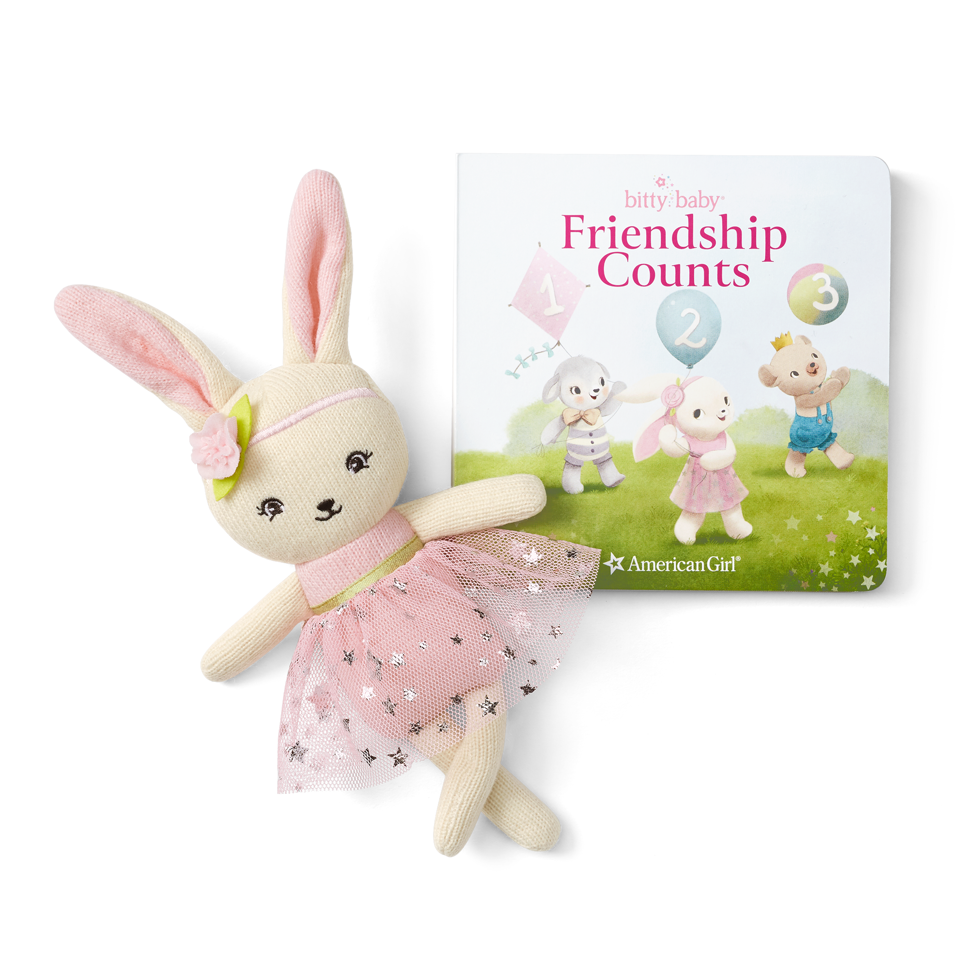 Bitty Baby® Doll #6 in Pastel Pink + Bunny Friend & Board Book - Image 4