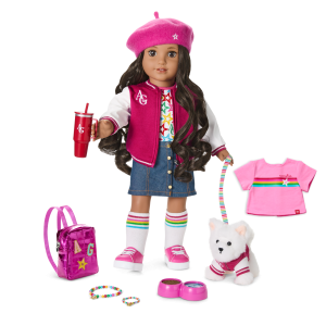 Truly Me™ 18-inch Doll #108. Puppy. Mini Backpack & Accessories AG™ Star Squad Bundle