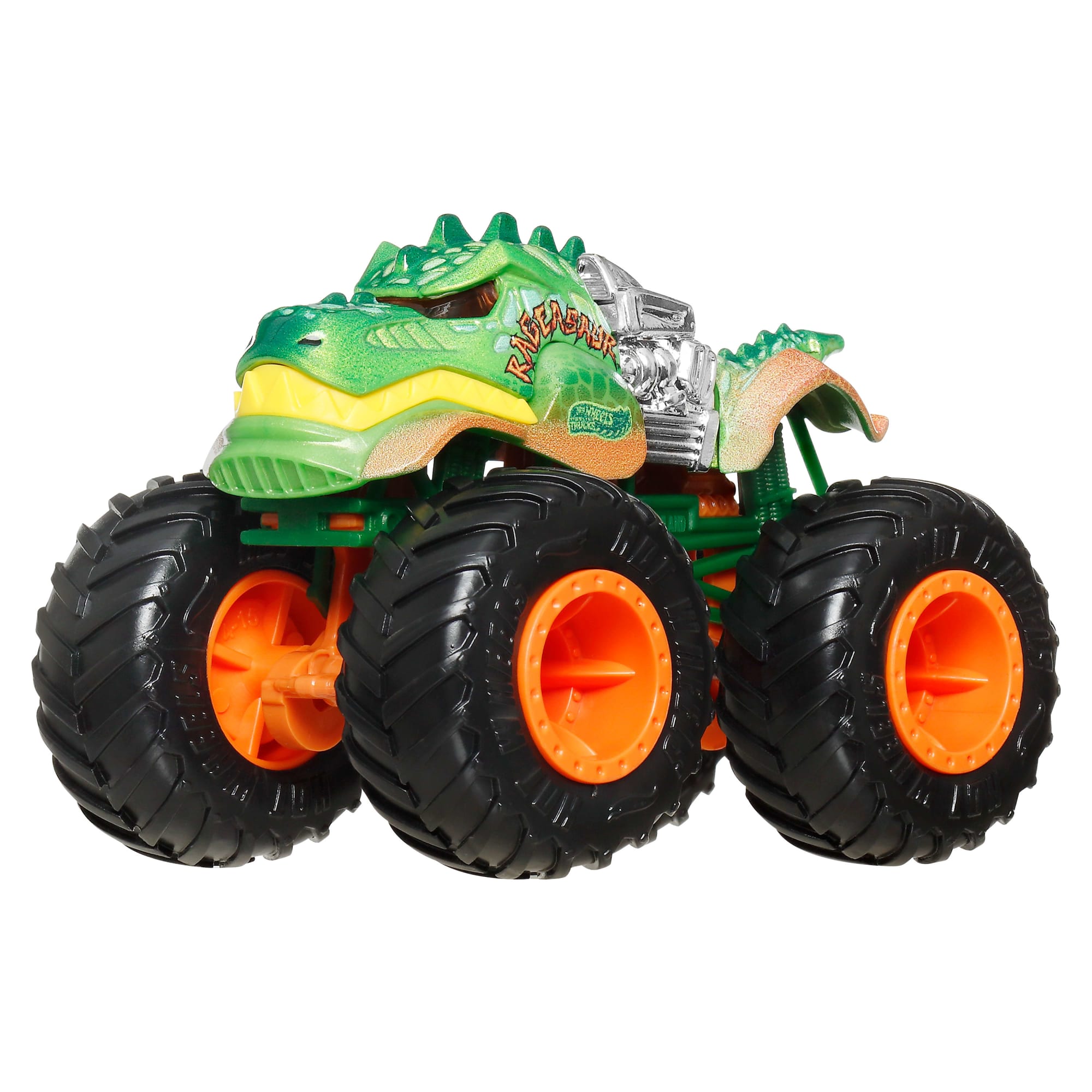 Hot Wheels Monster Trucks Sharks vs Dinos Multipack With 2 Big Rigs. 2 Toy Trucks & 2 Toy Cars - Image 4
