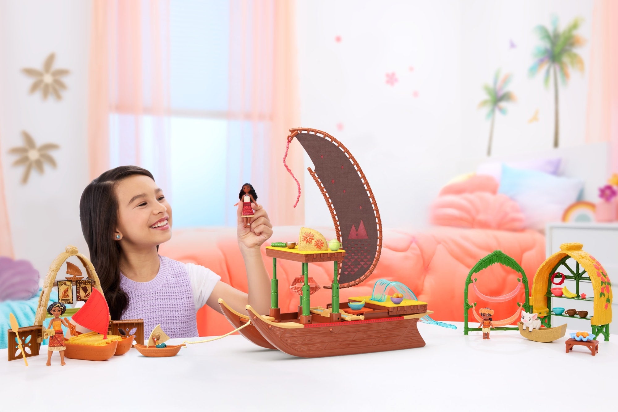 Moana 2 Set de Juego Hogar de Moana y Simea con Pua y Accesorios - Image 2