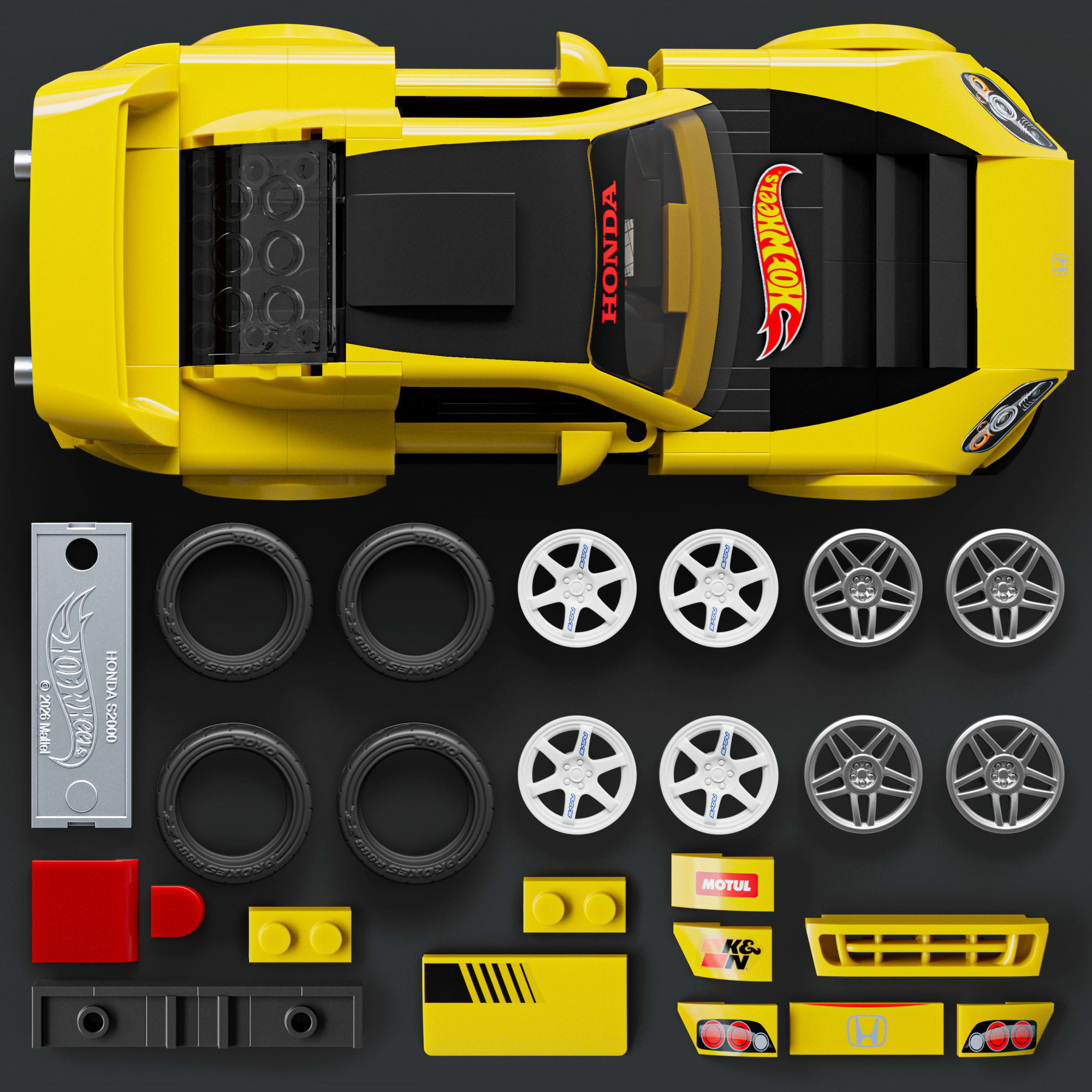 Mattel Brick Shop Hot Wheels Juguete de Construcción Speed '07 Honda S2000 - Image 4
