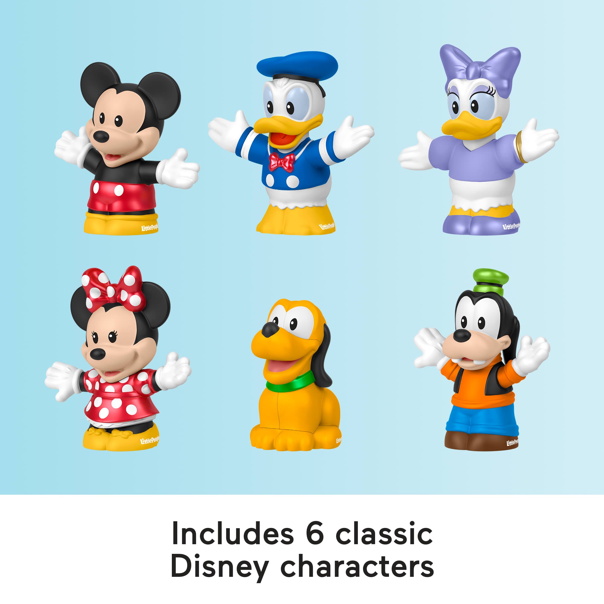 Fisher-Price Little People Disney Mickey & Friends 6-Piece Figure Set For Toddlers & Kids - Image 4