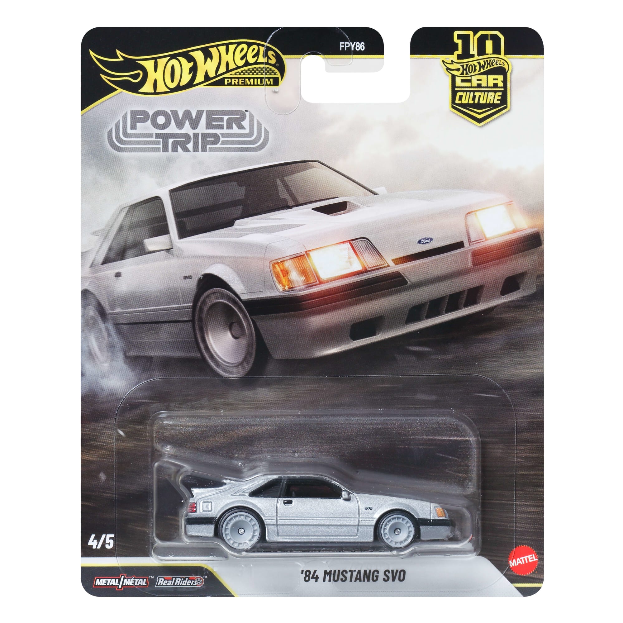 Hot Wheels Car Culture Premium 1:64 Scale Die-Cast Toy '84 Mustang Svo. Power Trip