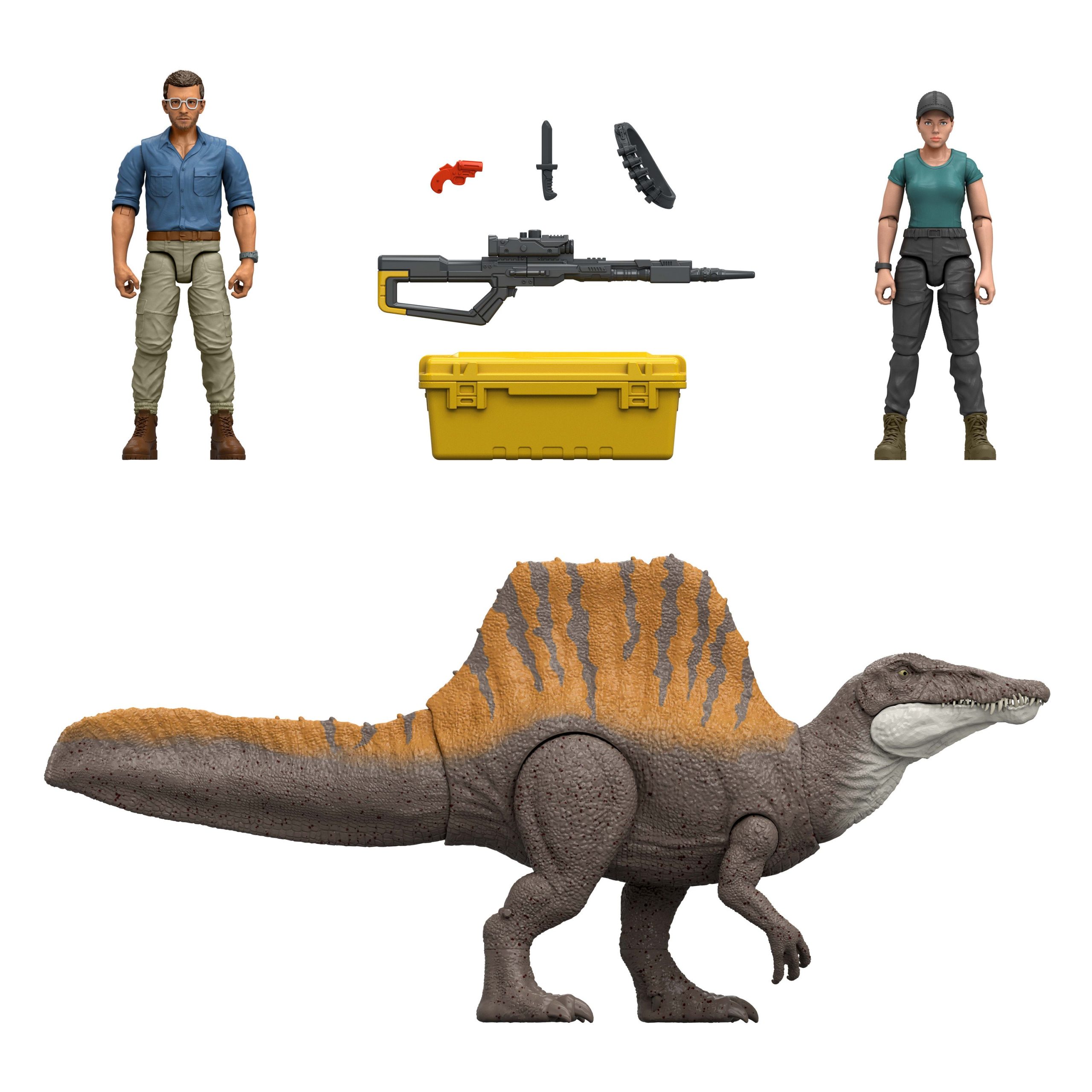 Jurassic World Rebirth Storypack With Exclusive Spinosaurus. 2 Human Figures & Accessories - Image 6