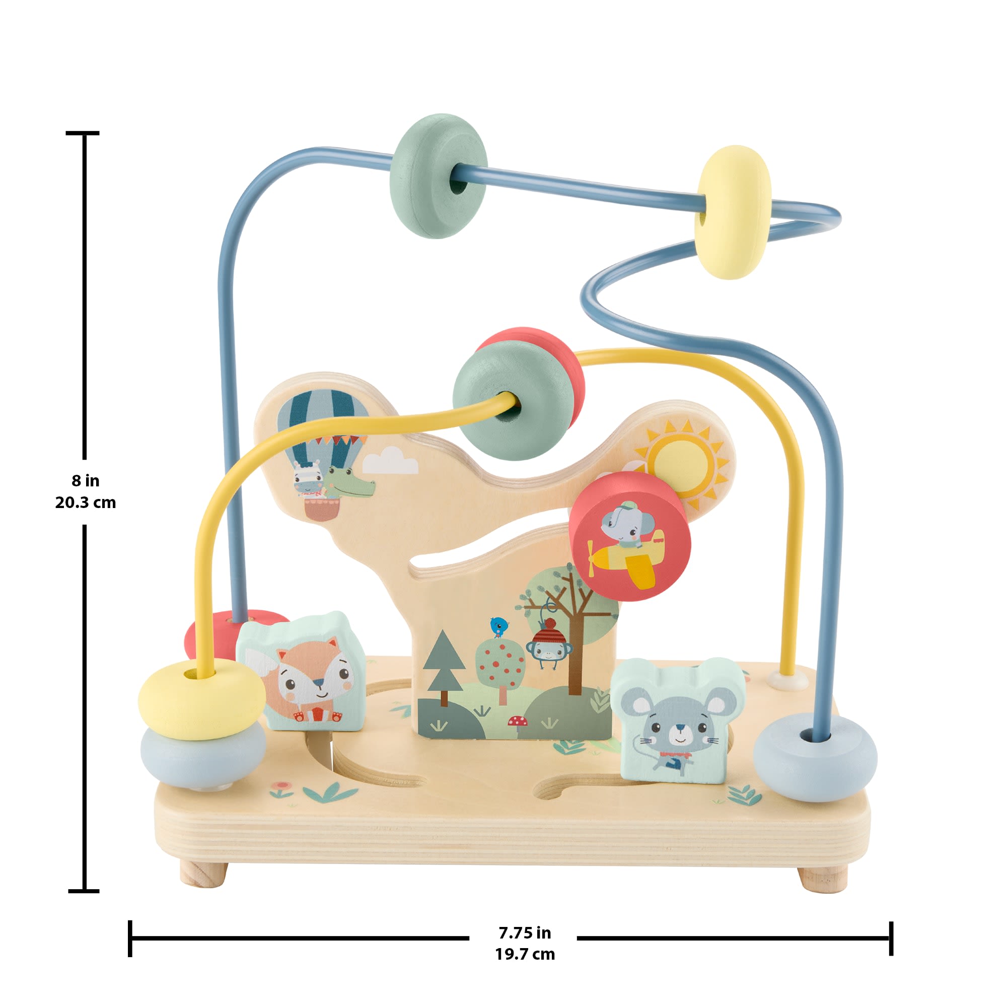 Fisher-Price Wooden Bead Maze. Animal-Themed Baby & Toddler Fine Motor Activity Toy - Image 6