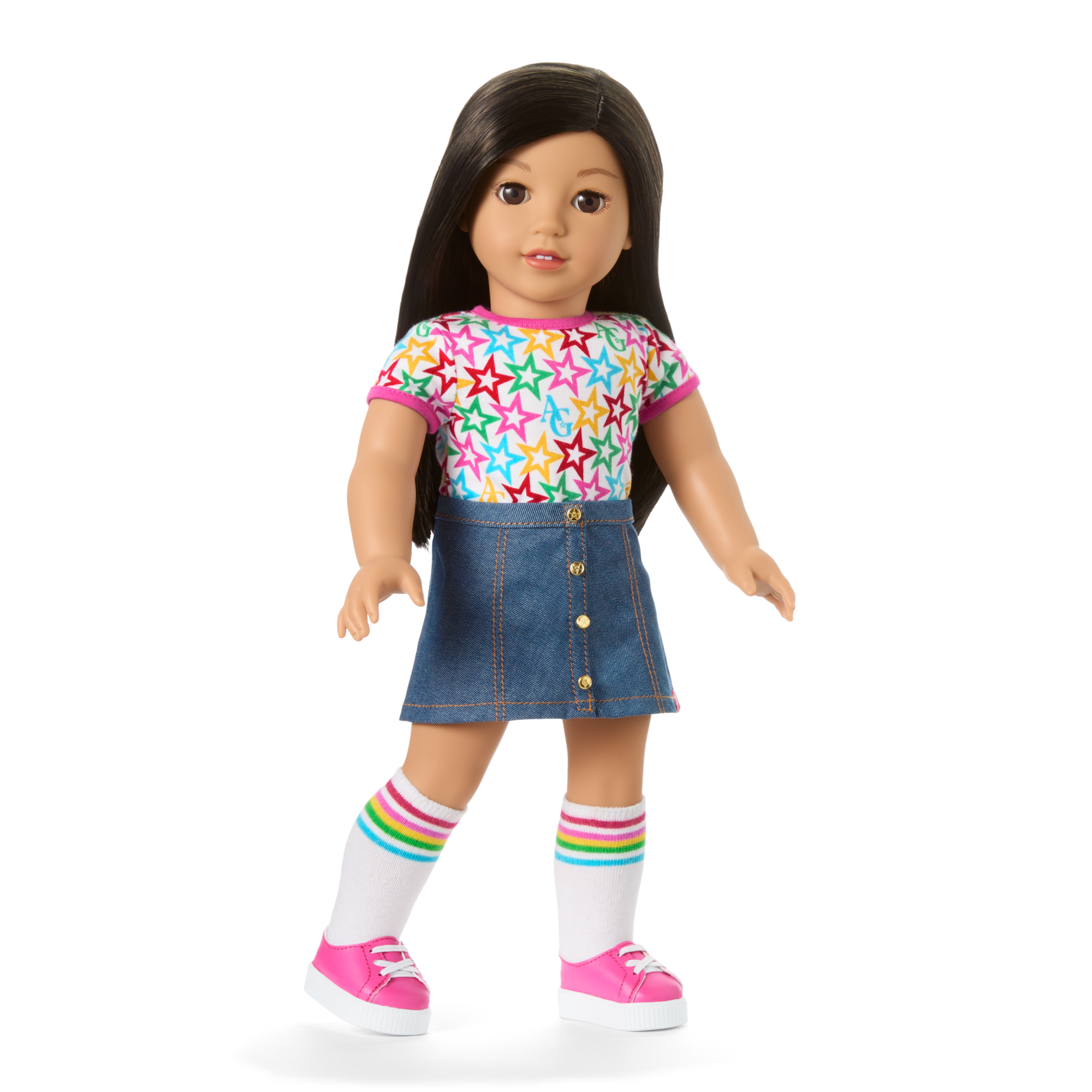 Truly Me™ 18-inch Doll #124 with straight black-brown hair - Image 7