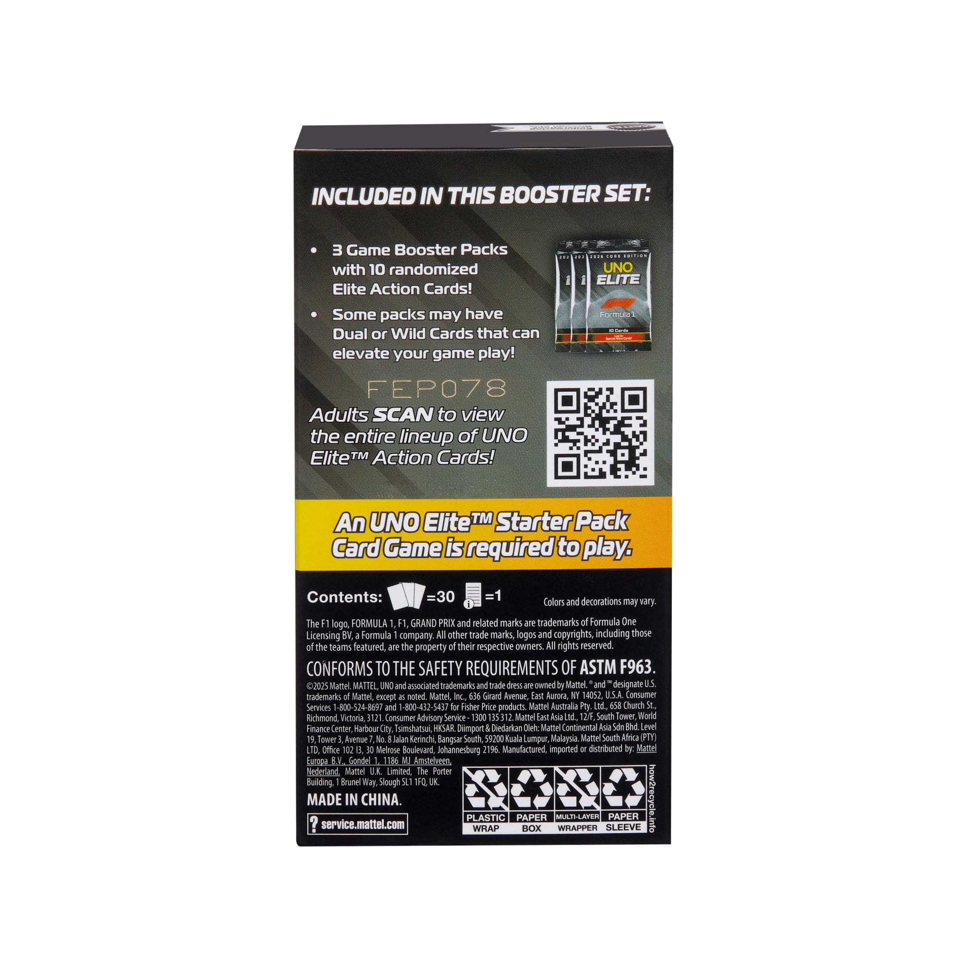 UNO Elite F1 Jogo de Cartas Booster Set - Image 6