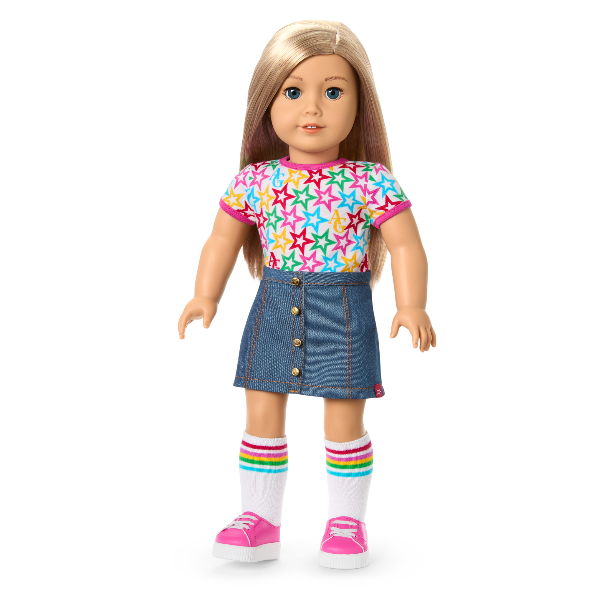Truly Me™ 18-inch Doll #100 with straight layered blonde hair - Image 7