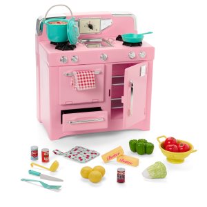 Maryellen's™ Vintage Stove & Accessories for 18-inch Dolls (Historical Characters)