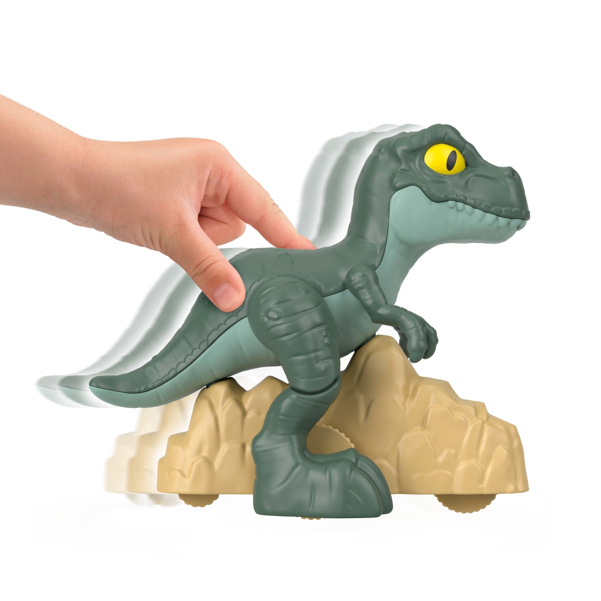Fisher-Price Imaginext Jurassic World Tyrannosaurus Rex Dinosaur Toy With Wheels & Wiggling Motion - Image 3