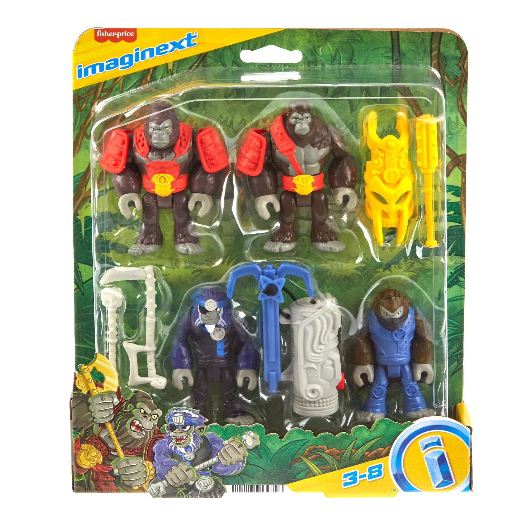 Fisher-Price Imaginext-Armée Singe vs Gorille-Coffret de Figurines - Image 6