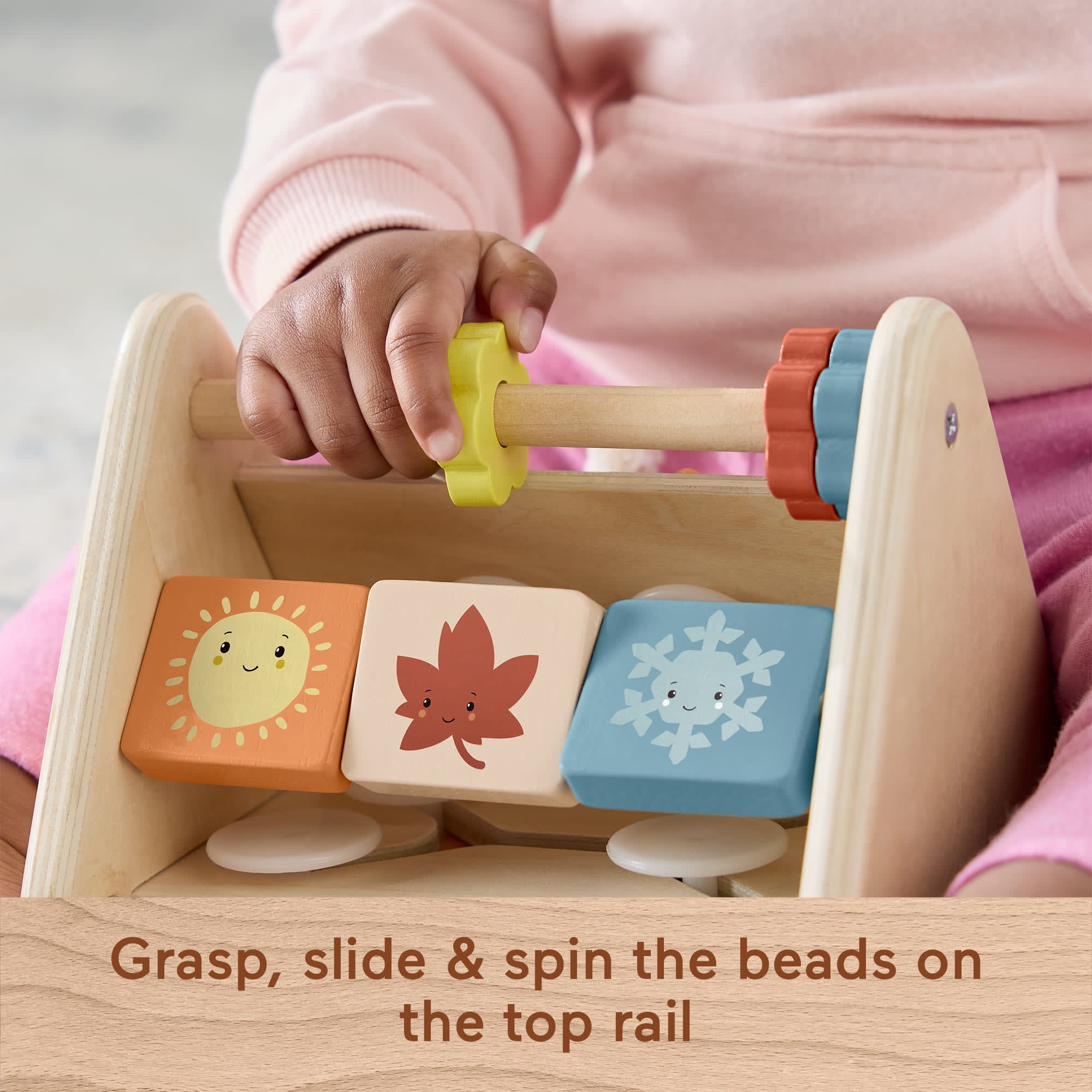 Fisher-Price Wooden Play Time Triangle. 3-Sided Fine Motor Activity Toy For Baby. 1 Wood Piece - Image 3