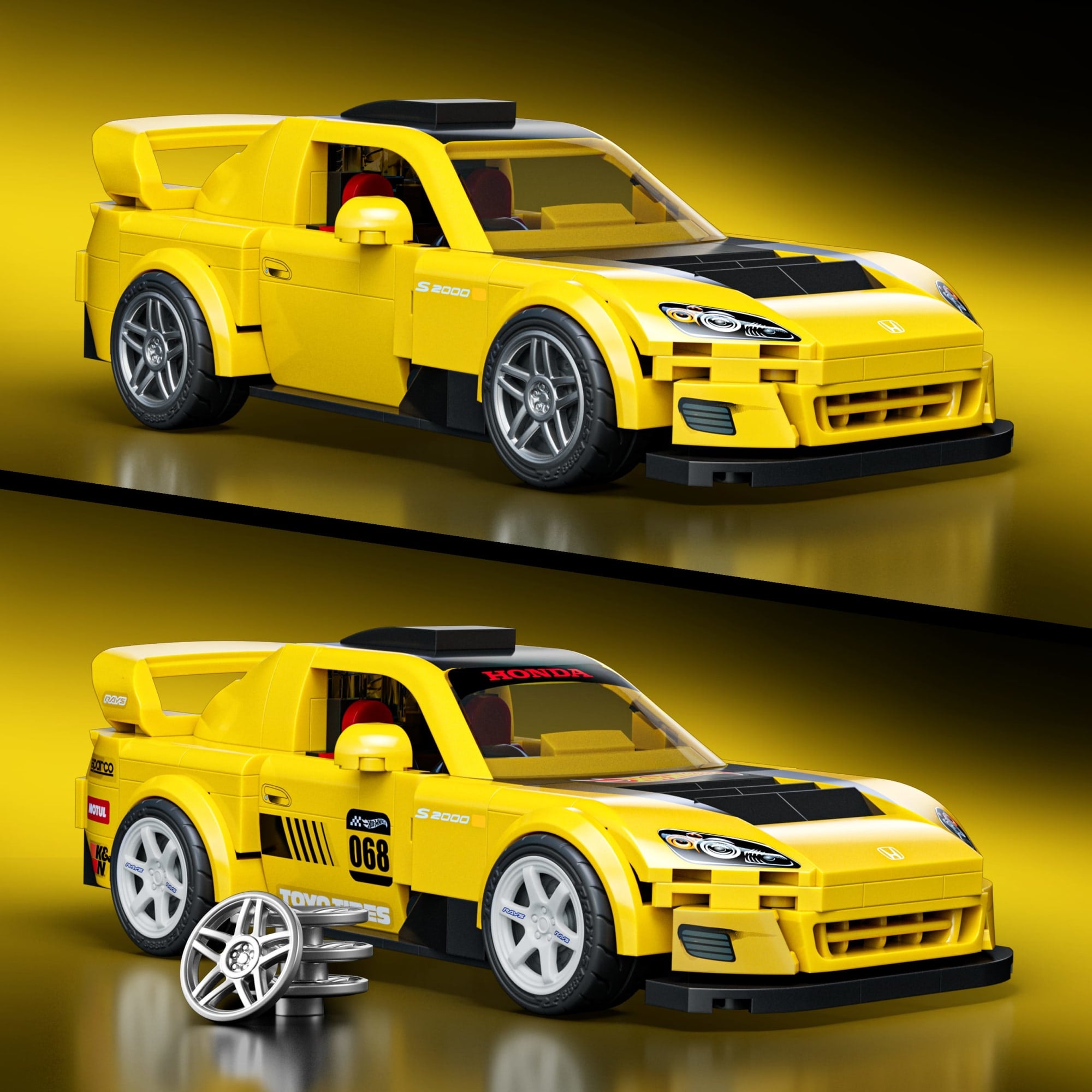 Mattel Brick Shop Hot Wheels Juguete de Construcción Speed '07 Honda S2000 - Image 3