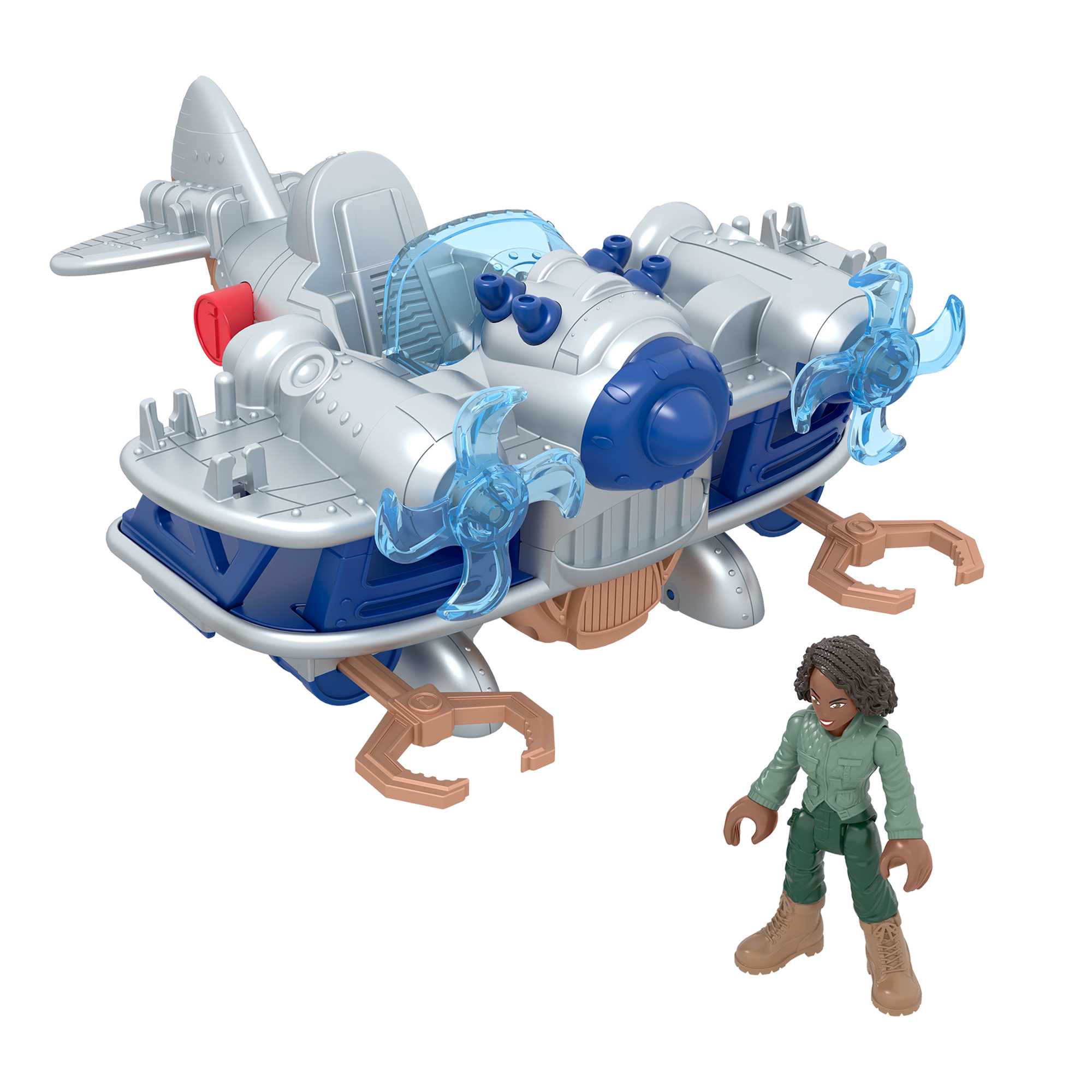 Imaginext Jurassic World Dominion Kayla Watts Figure & Toy Plane. Air Tracker. 4 Pieces - Image 6