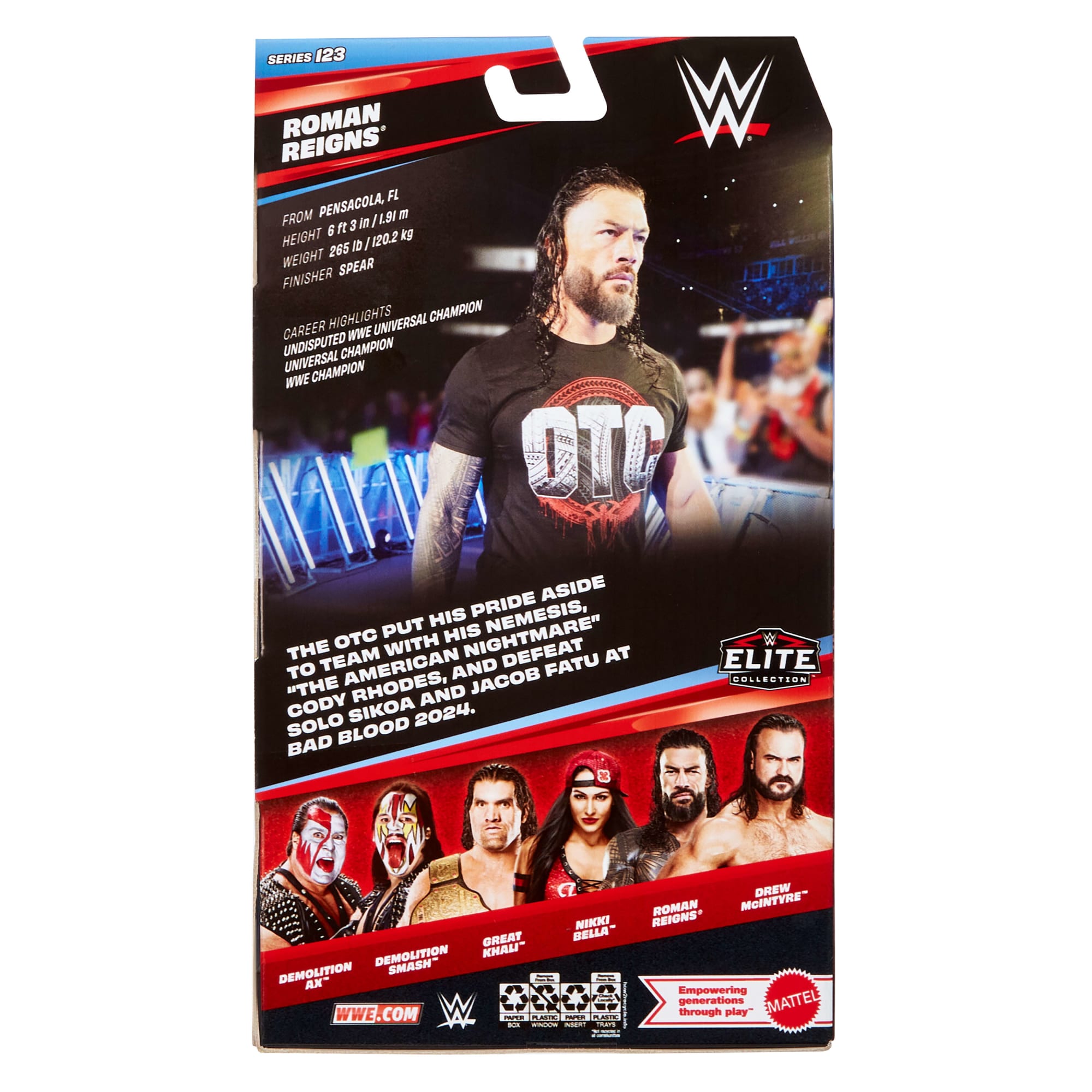 WWE Elite Roman Reigns Action Figure. Series #123 Set. 6-Inch Collectible With Accessories - Image 6
