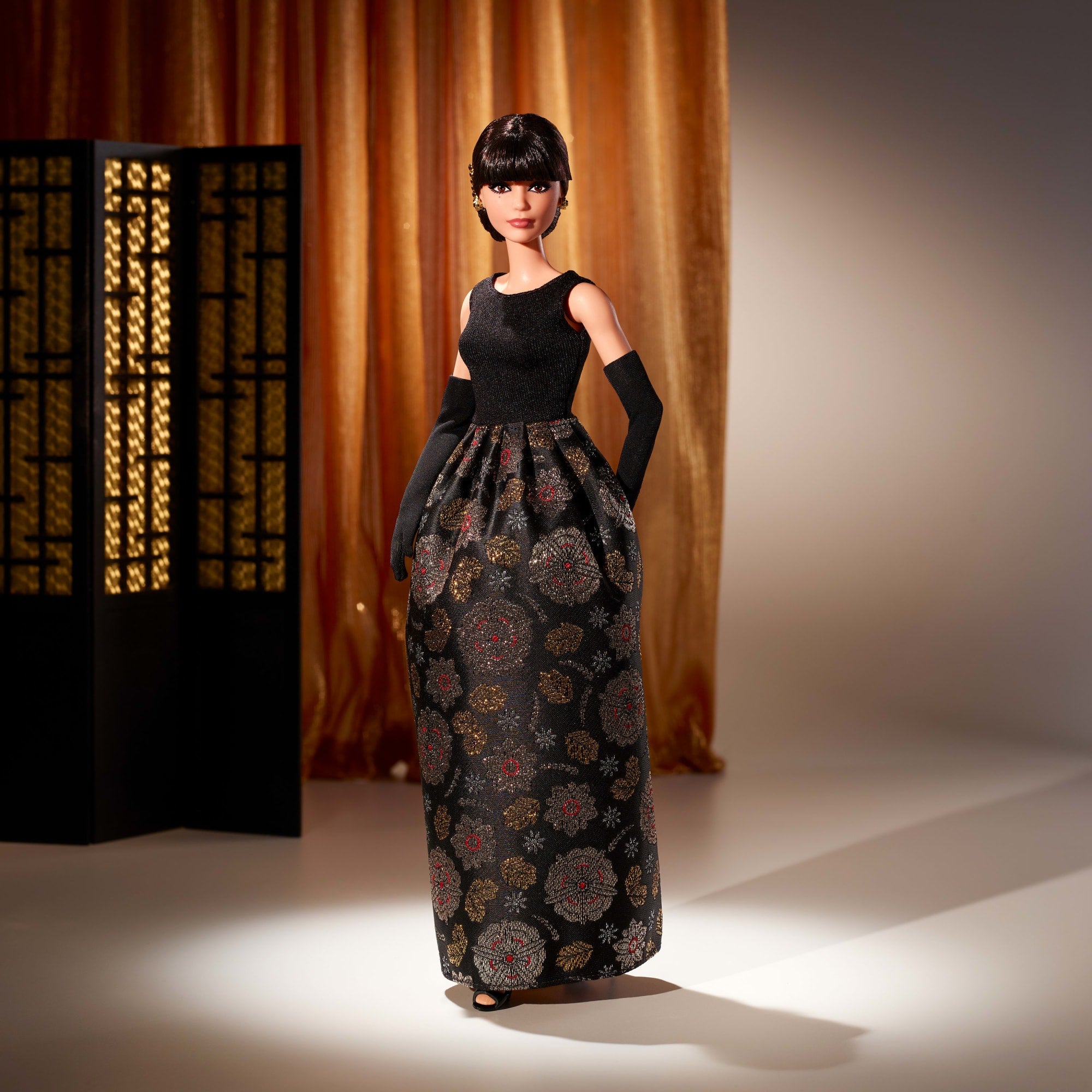 Barbie Tribute Collection Rita Moreno Collectible Doll in Black & Gold Gown - Image 5