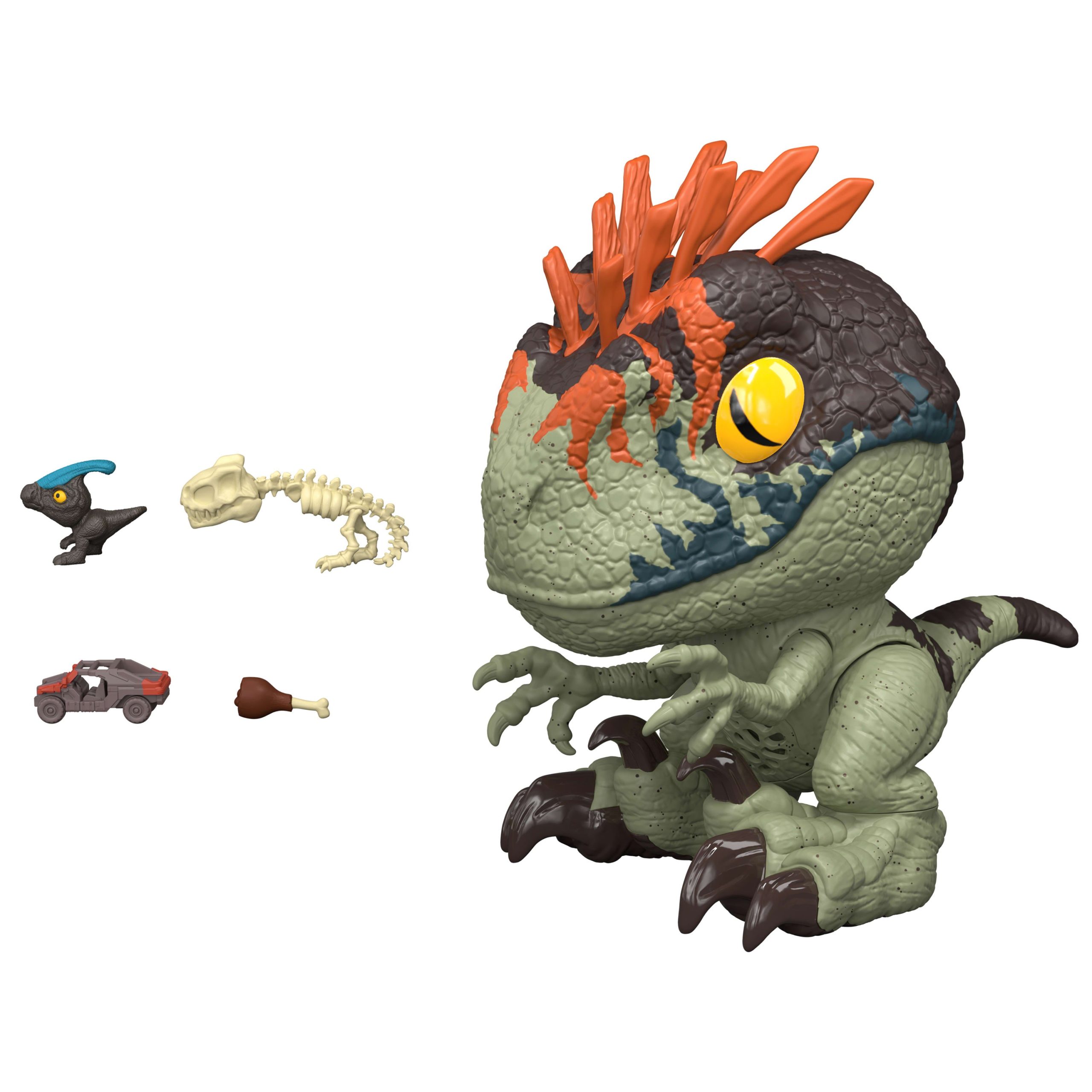 Jurassic World Fierce Feeder Velociraptor Dinosaur With Swallow And Spit Interactive Feature - Image 5