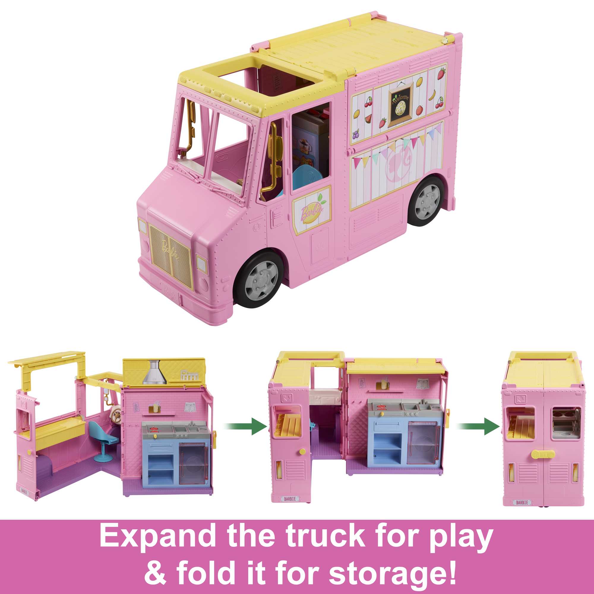 Barbie Sets. Lemonade Truck Playset With 25 Pieces - Image 3