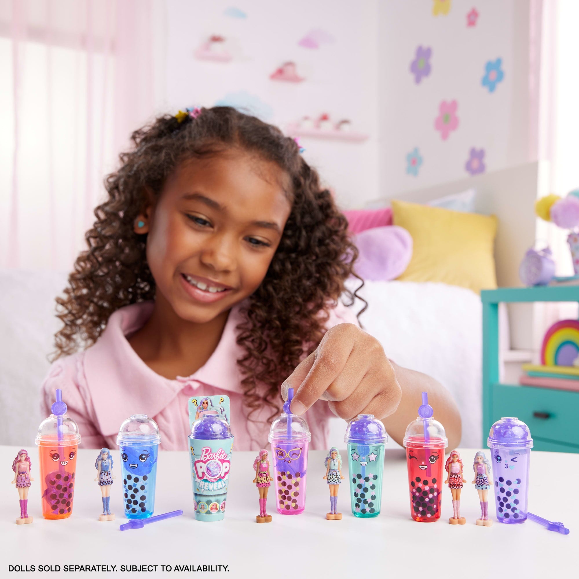 Barbie Mini Barbie Land 5-Pack Pop Reveal Dolls. 1.5-inch Mini Doll With Surprise Reveal & Sensory Play Piece - Image 2