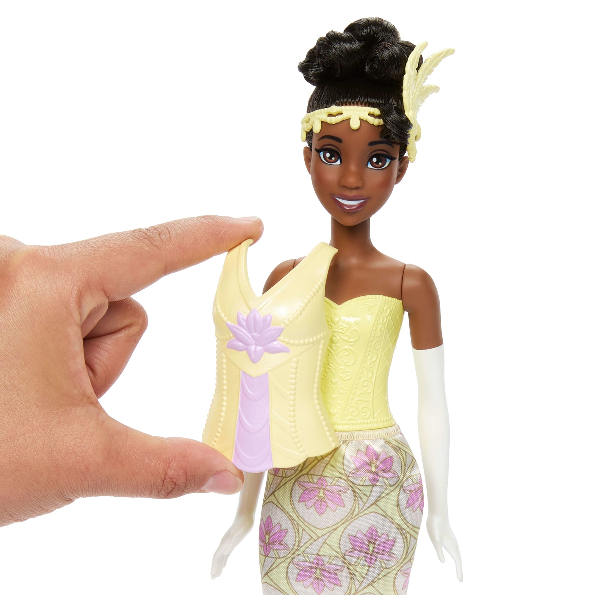 Princesses Disney Poupée Mode Histoires de Tiana 2-en-1 - Image 3