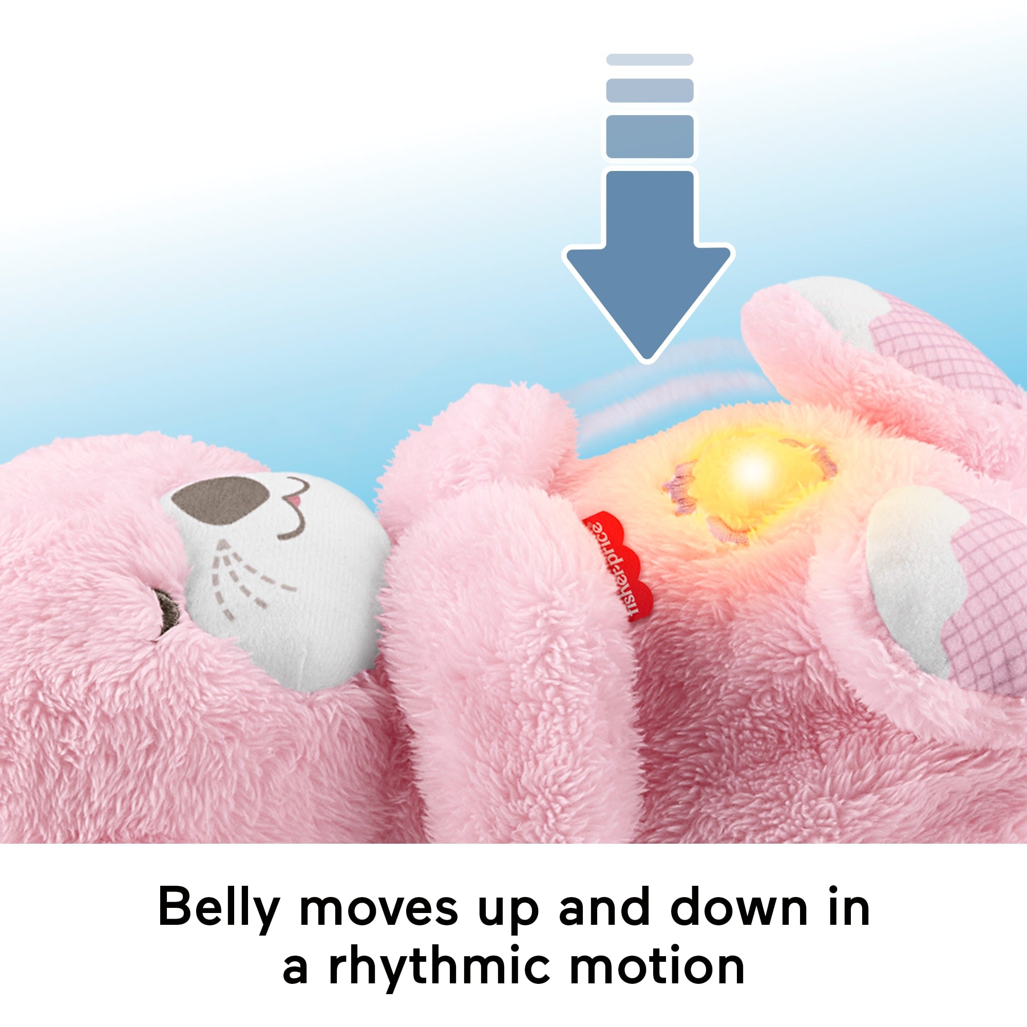Fisher-Price Soothe 'n Snuggle Otter. Pink Plush Baby Toy. Sound Machine With Breathing Motion - Image 3