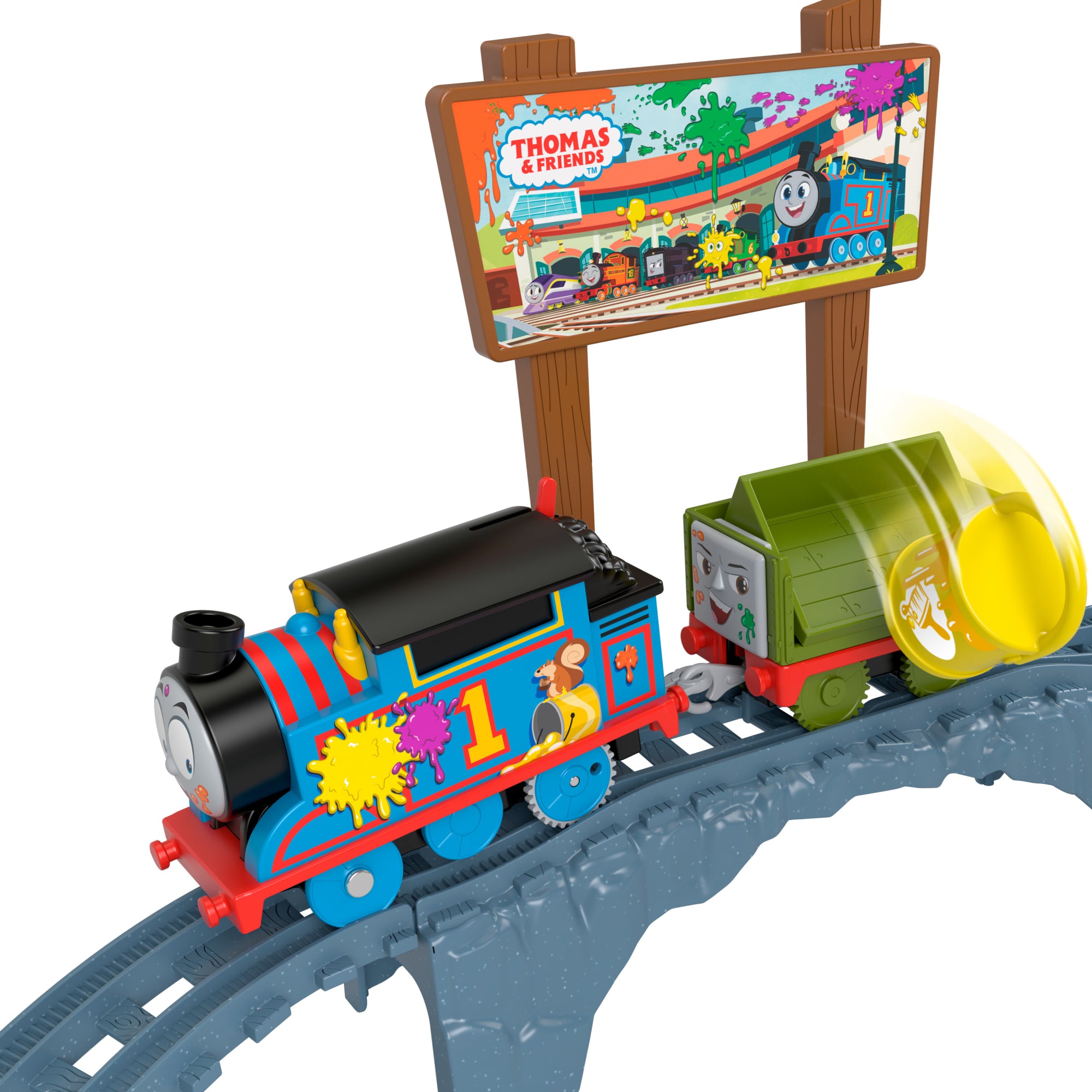 Thomas & Friends Pista de Juguete Entrega de Pintura - Image 3