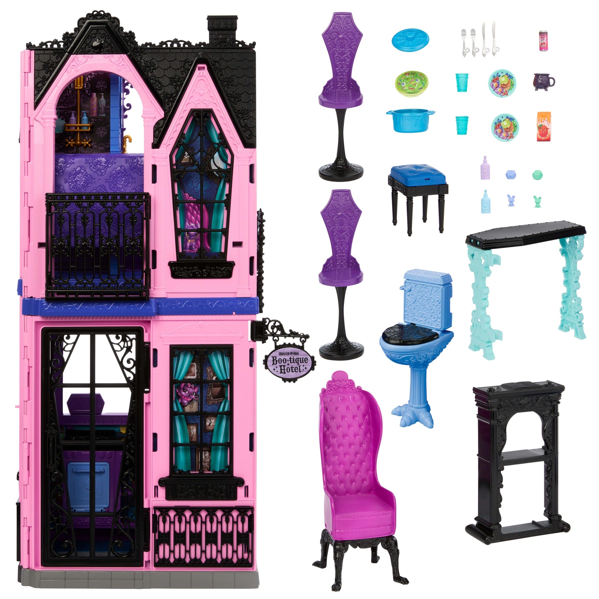 Monster High Boo-Tique Hotel Doll House With Spooky Surprises in EVery Room And 13+ Accessories - Image 5