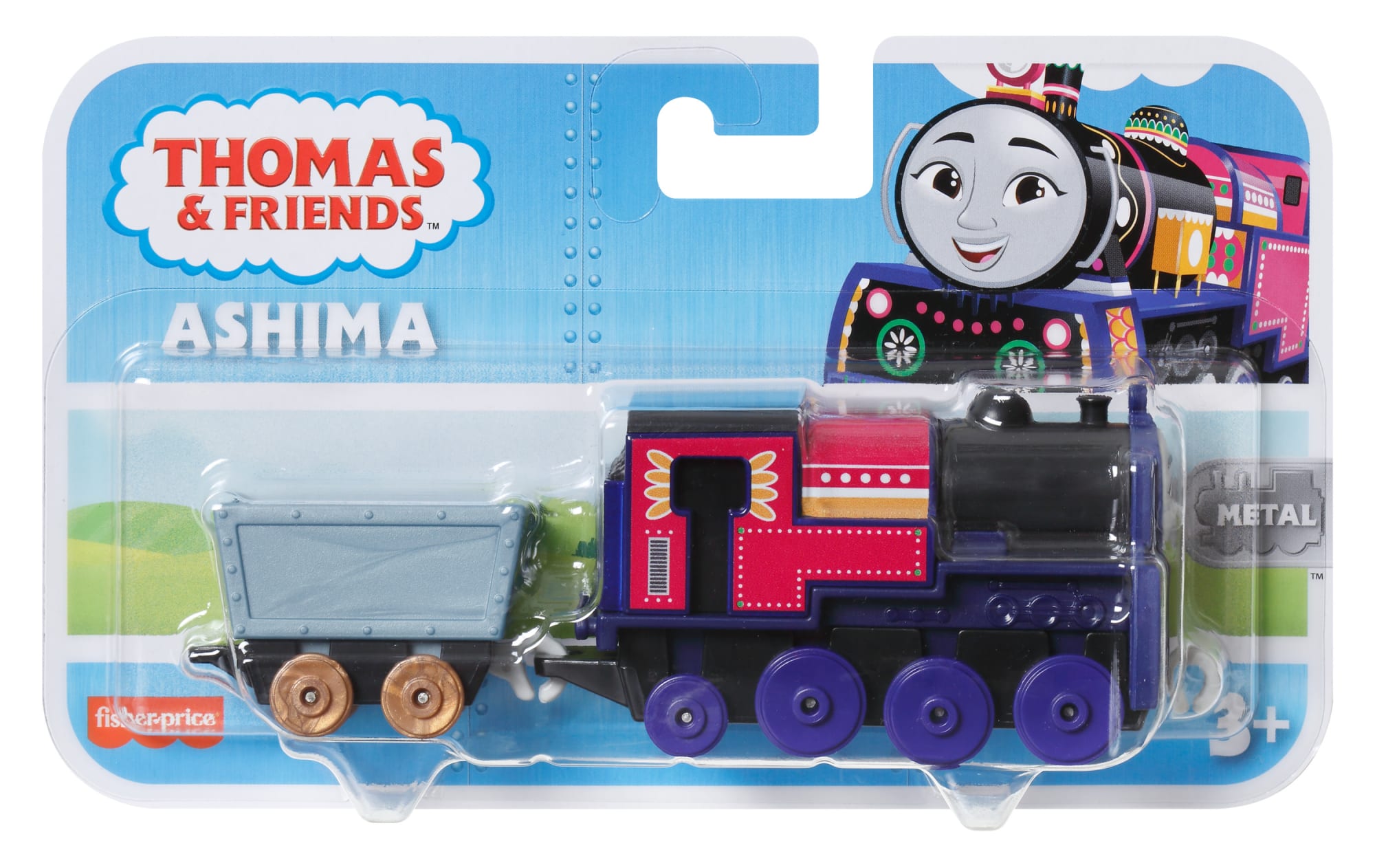 Thomas et ses Amis Locomotive à Pousser et Wagon Ashima. Métal - Image 6