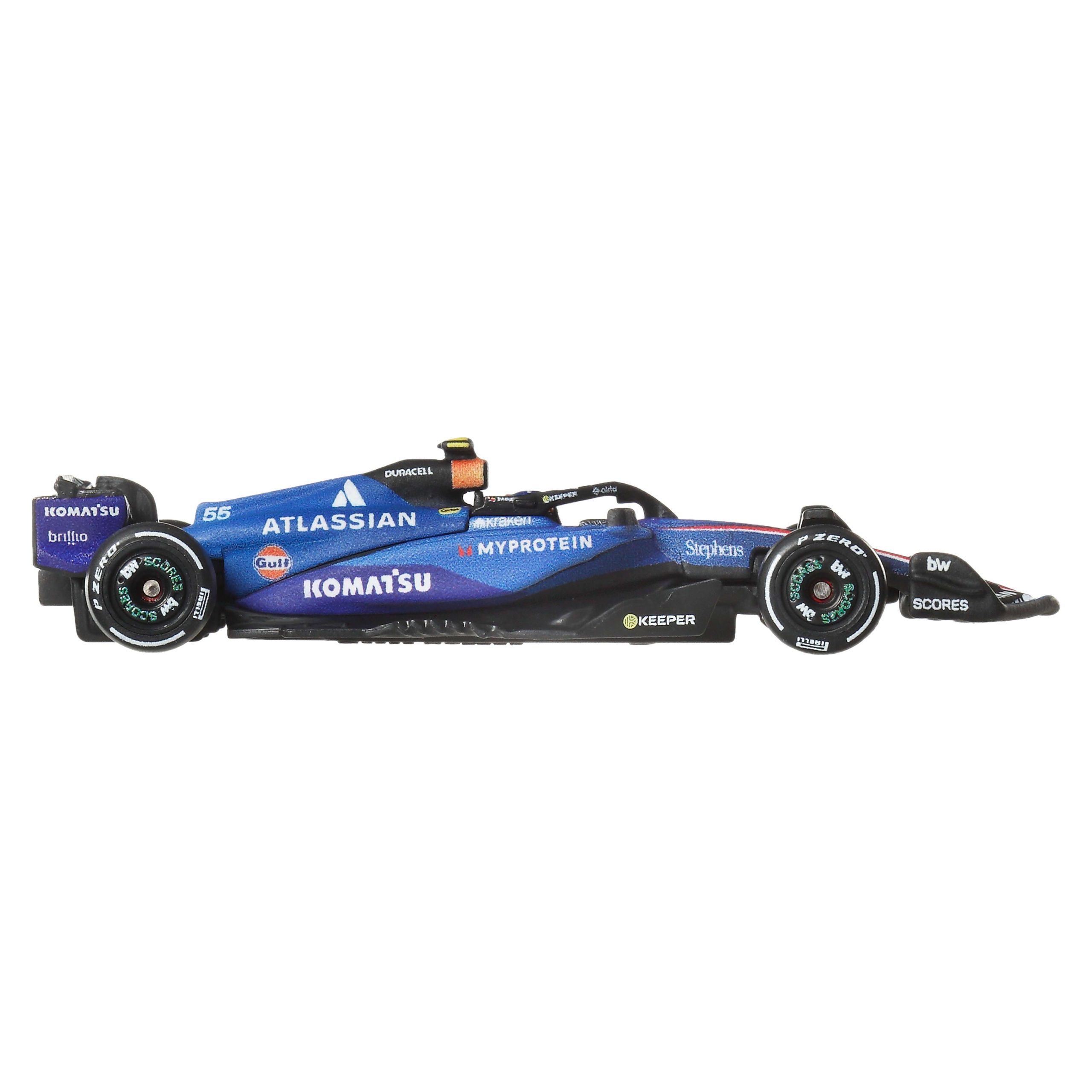Hot Wheels Premium Formula 1 Atlassian Williams Racing 2-Pack Of 1:64 Scale Racecars: Sainz & Albon - Image 4
