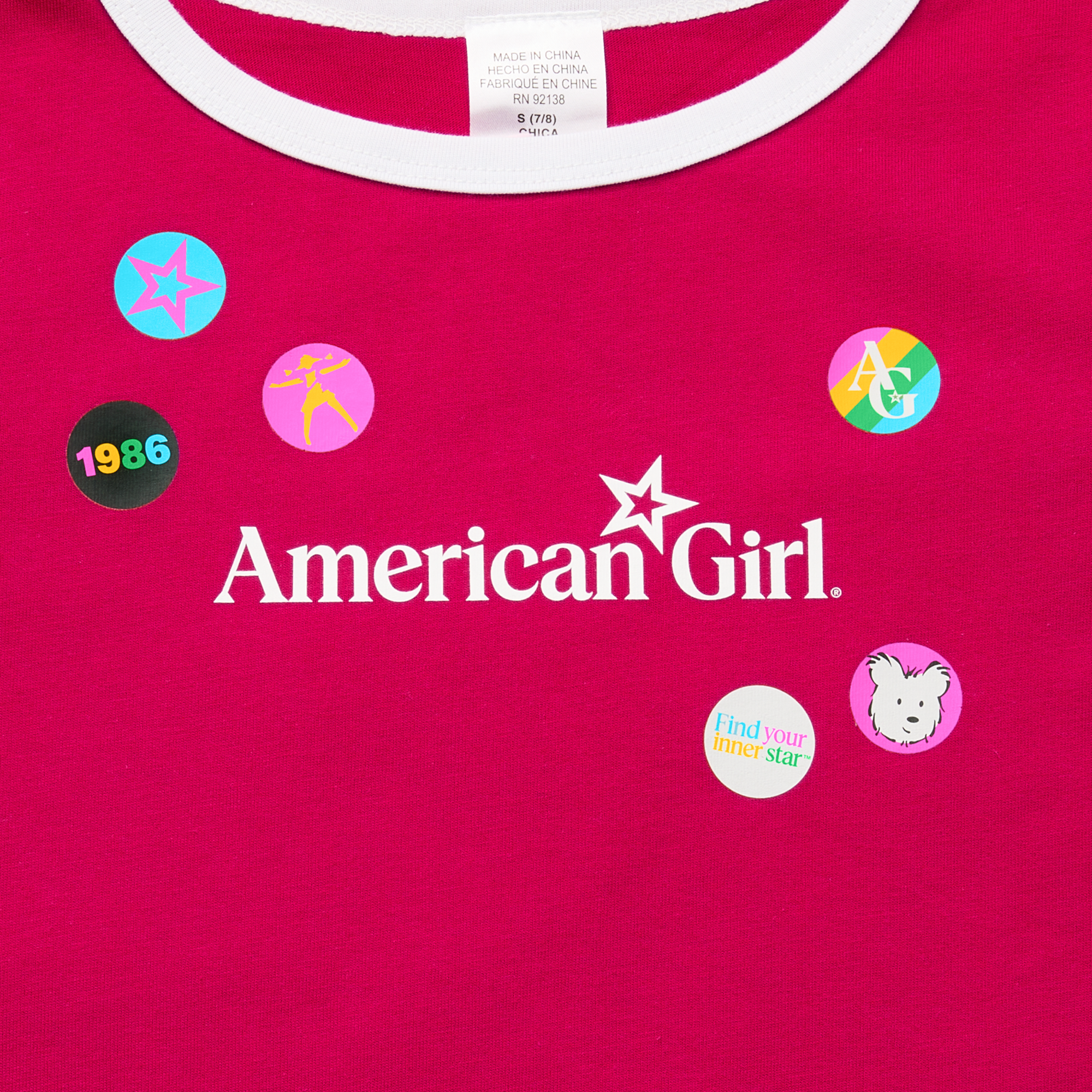 Matching AG™ Grin Pins Ringer Tee Set for Girls & 18-inch Dolls - Image 8