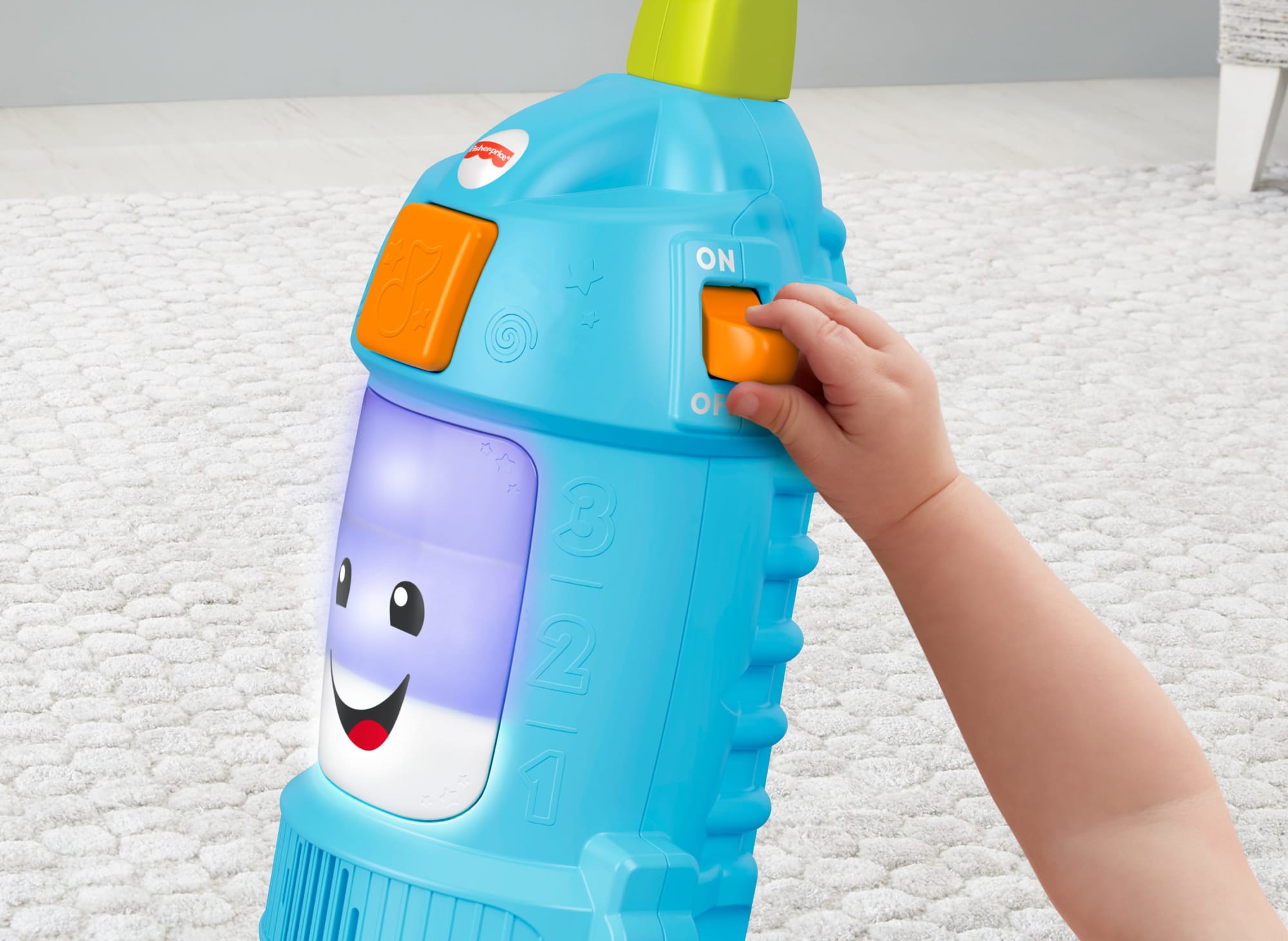 Fisher-Price Laugh & Learn Light-Up Learning Vacuum Electronic Toddler Push Toy - Image 5